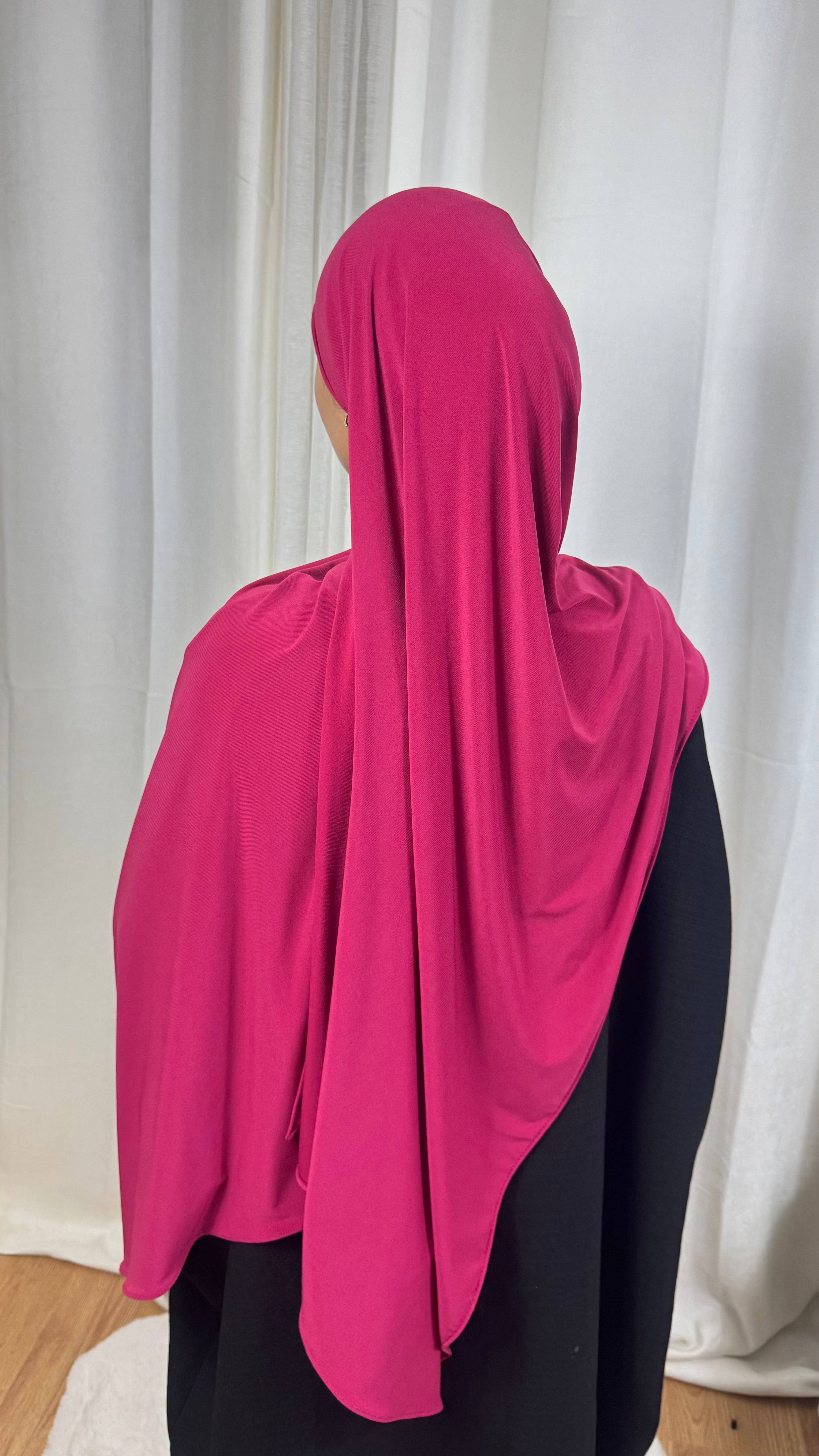 HIJAB JERSEY PREMIUM - ROSE FUSHIA