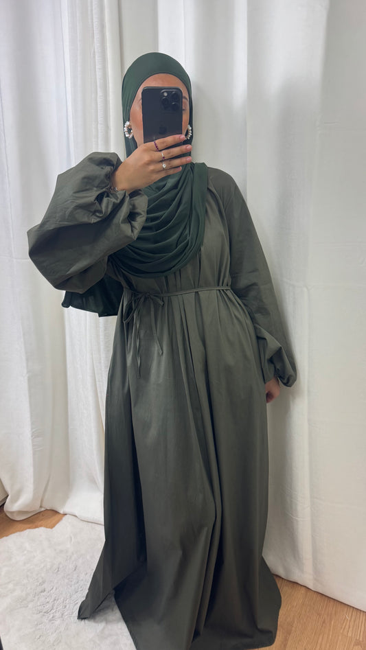 ROBE POPELINE - KAKI