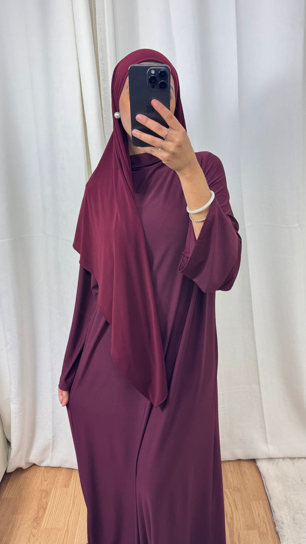 ABAYA JERSEY PREMIUM DE LUXE - BORDEAUX