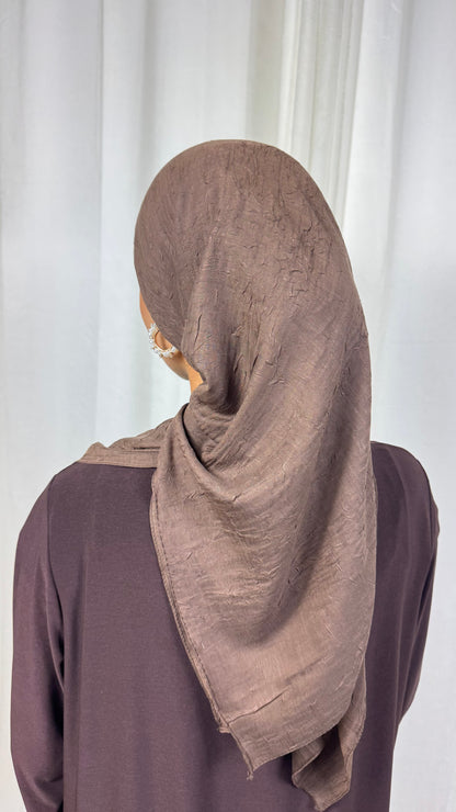 CARRÉ COTON BAMBOO - MARRON CHOCOLAT