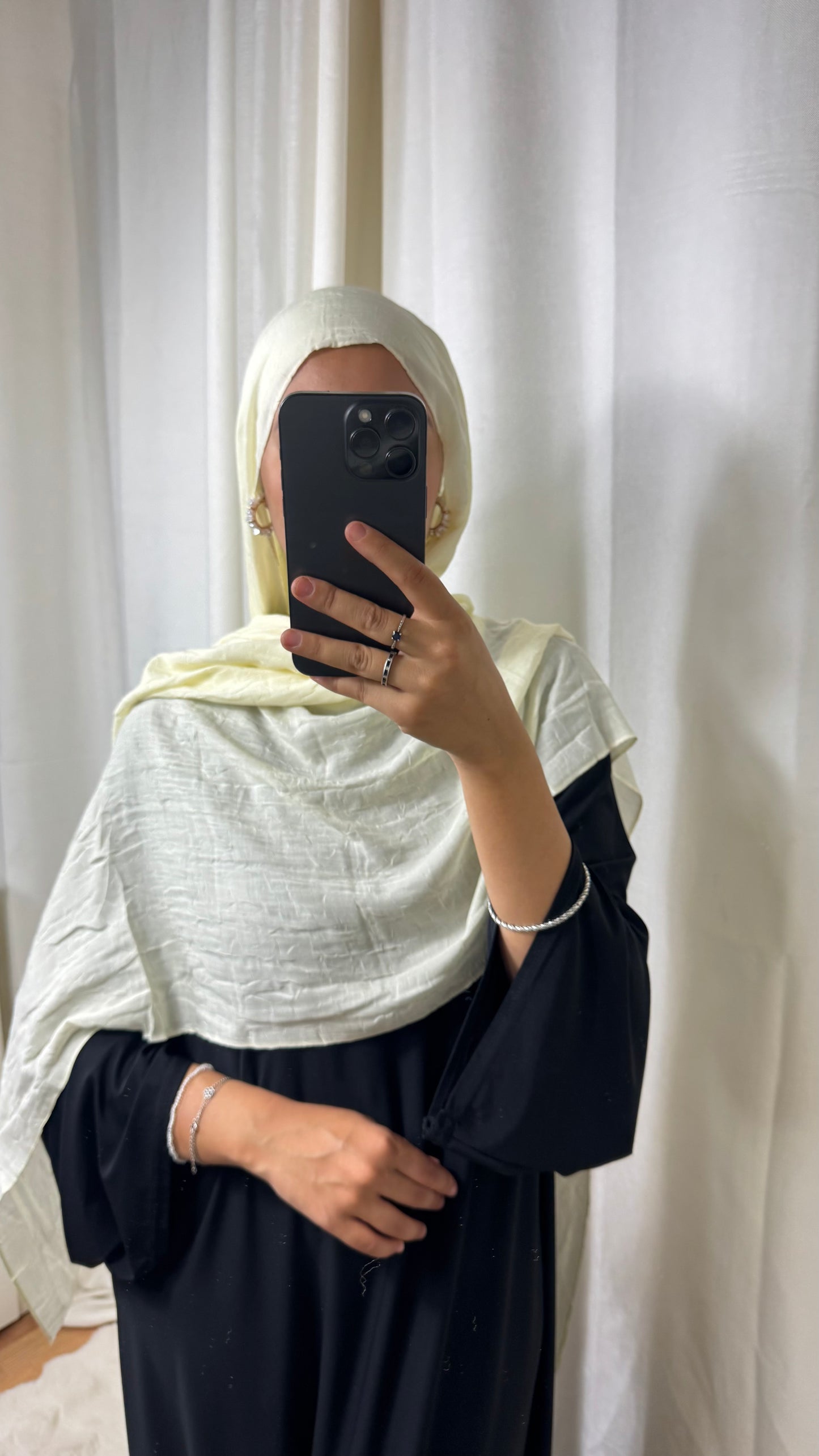 HIJAB COTON BAMBOO - JAUNE PÂLE