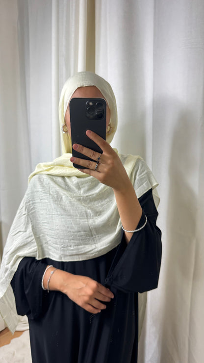 HIJAB COTON BAMBOO - JAUNE PÂLE