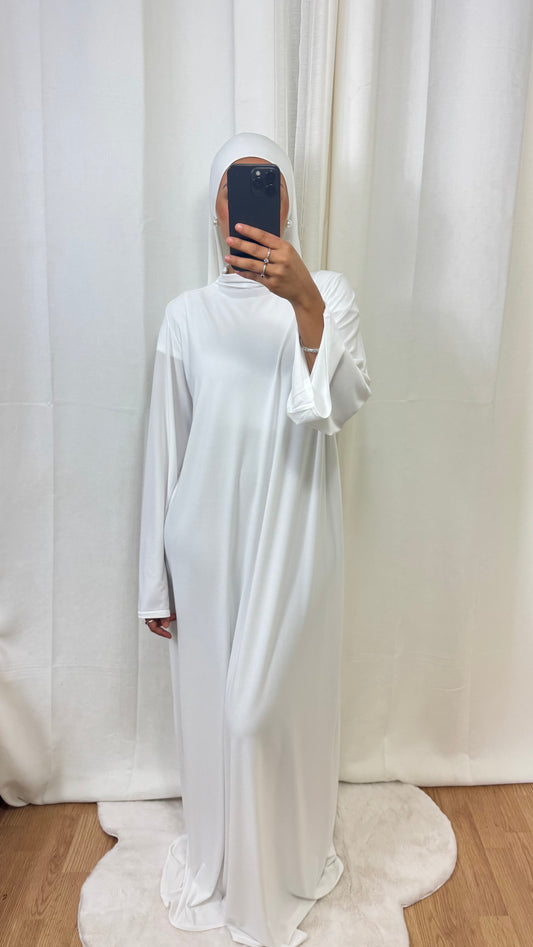ABAYA JERSEY PREMIUM DE LUXE - BLANCHE
