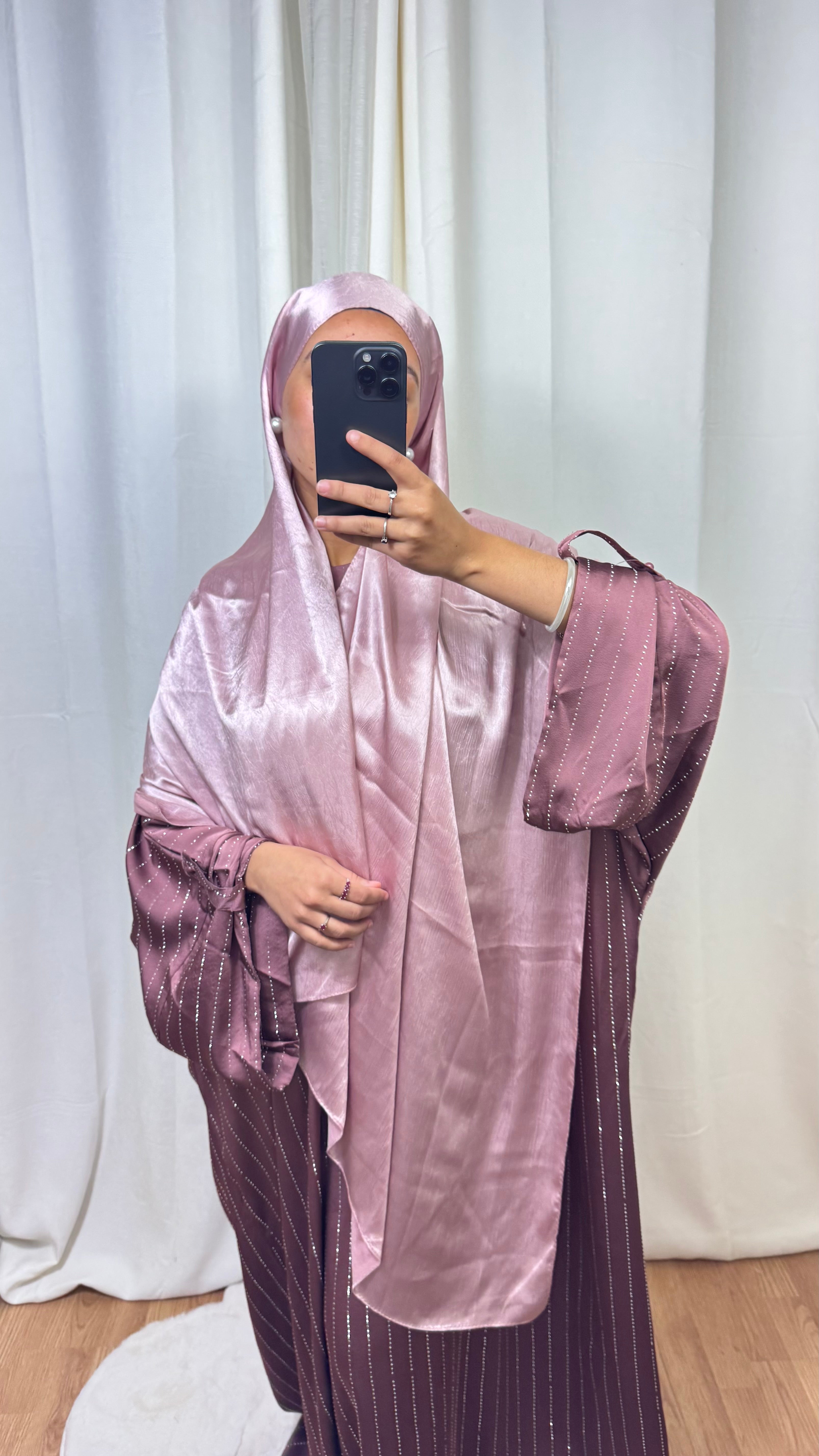 HIJAB SATINÉ - ROSE
