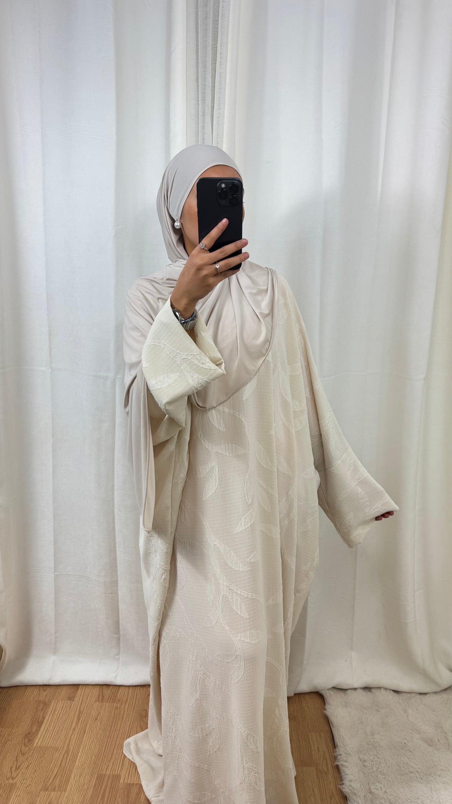 ABAYA FLORA - BEIGE