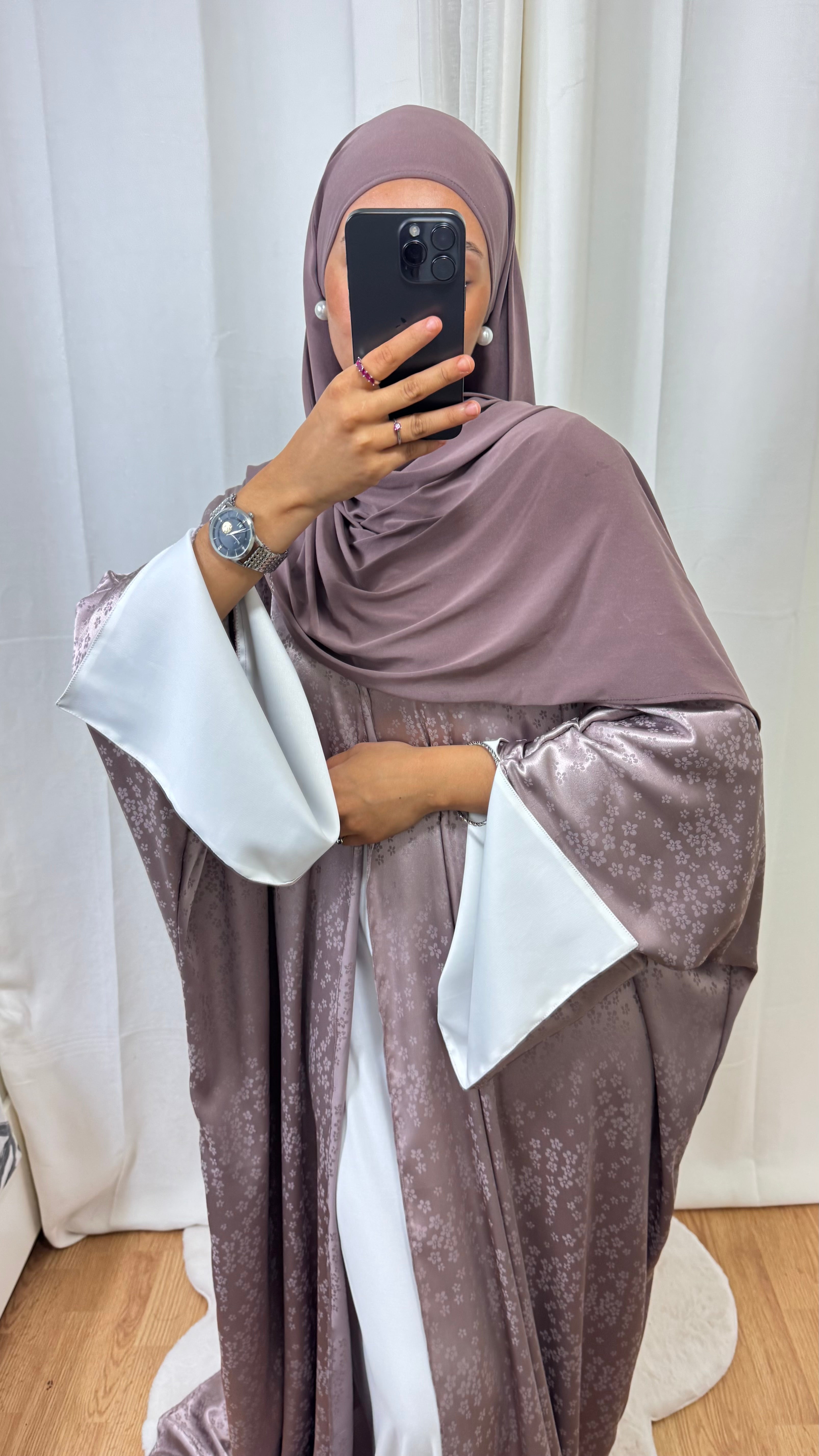 KIMONO CRÉATION FLEUR - TAUPE ROSÉ
