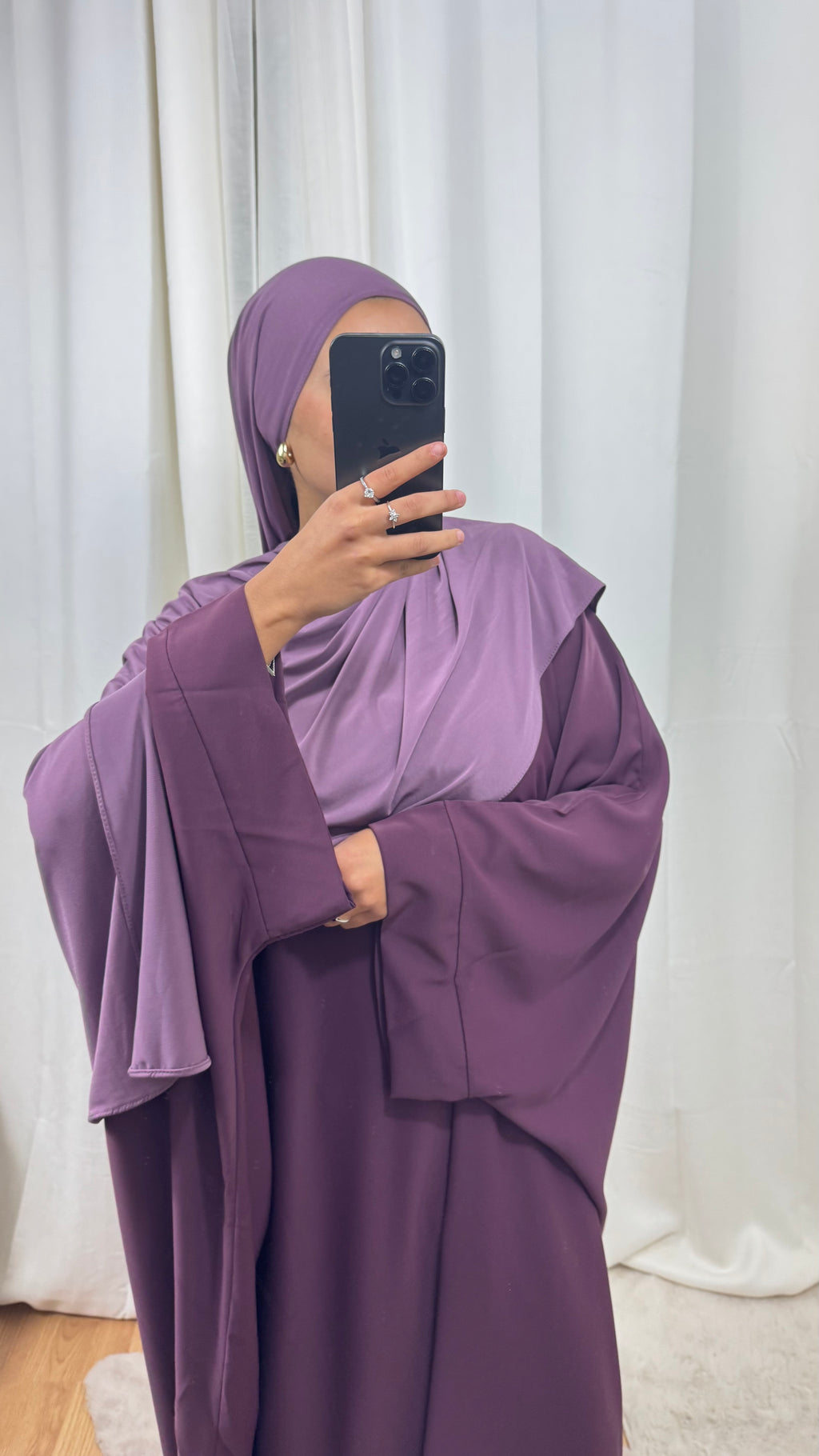 ABAYA SAOUDIENNE ELEGANCE - PRUNE
