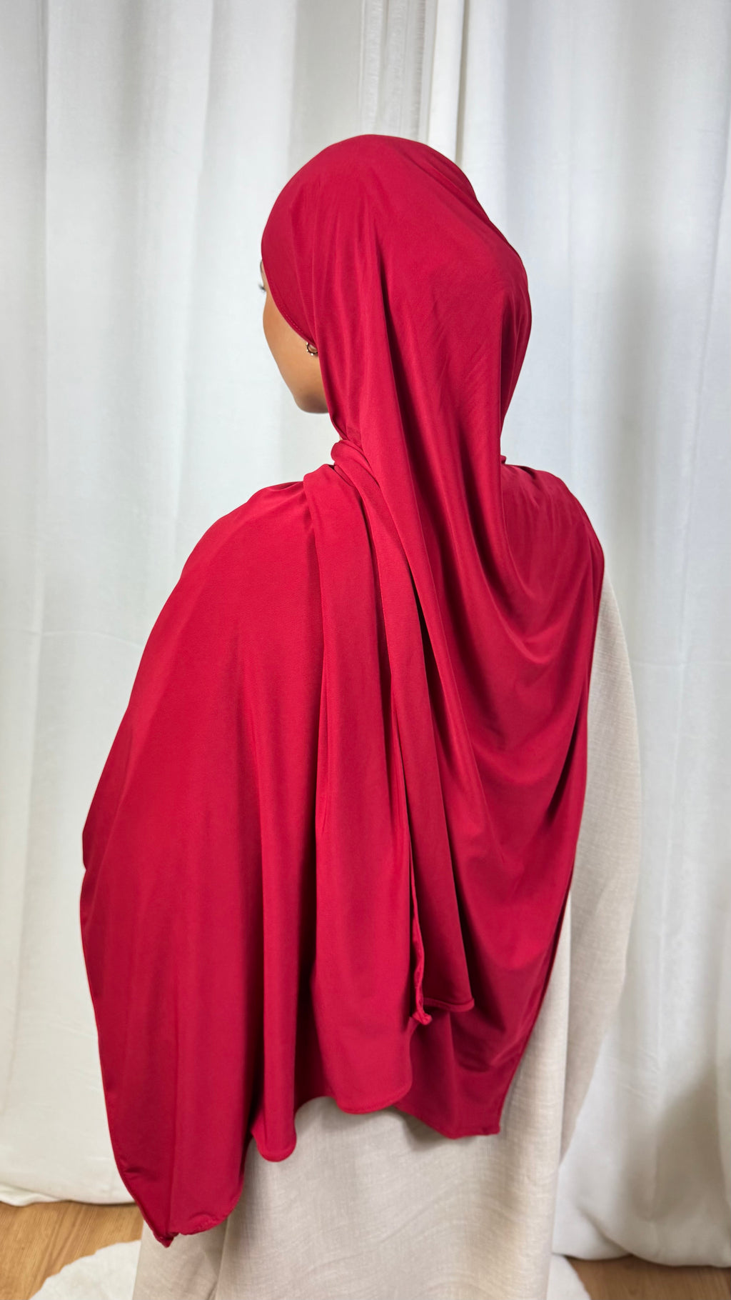 HIJAB JERSEY PREMIUM - ROUGE