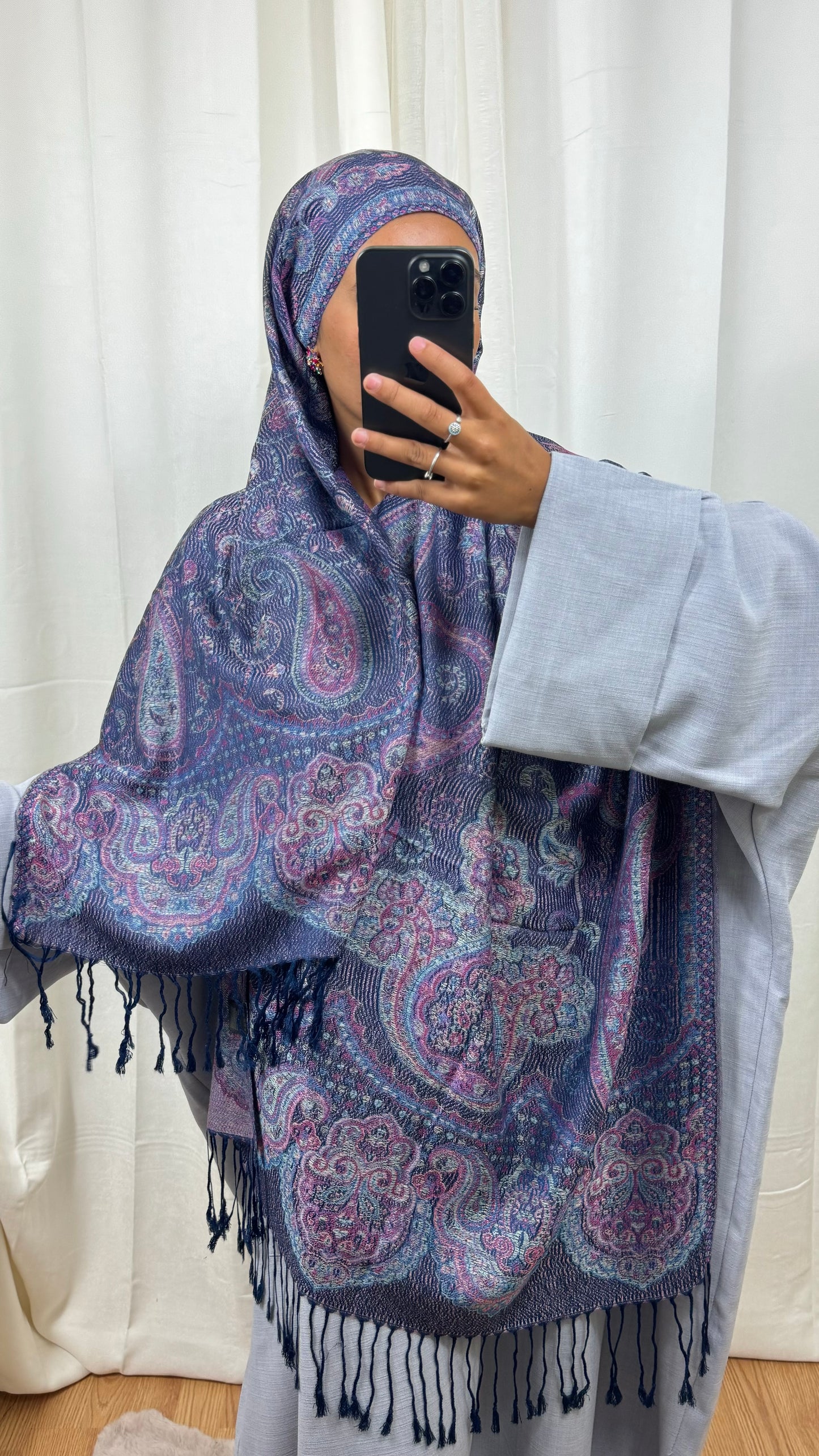 PASHMINA - NOALIE - VIOLET GRIS