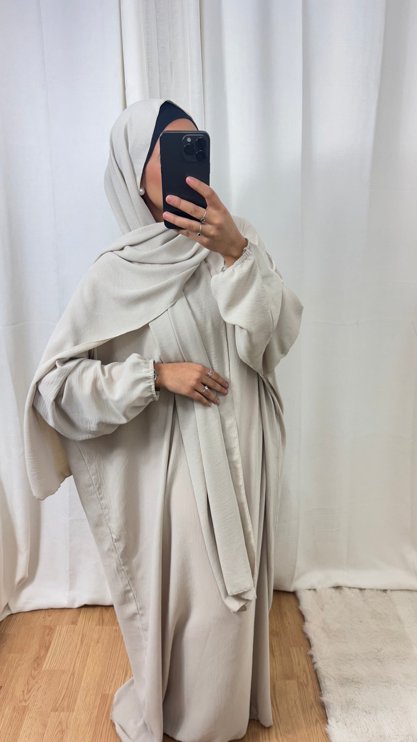 ABAYA VOILE INTÉGRÉ JAZZ - BEIGE