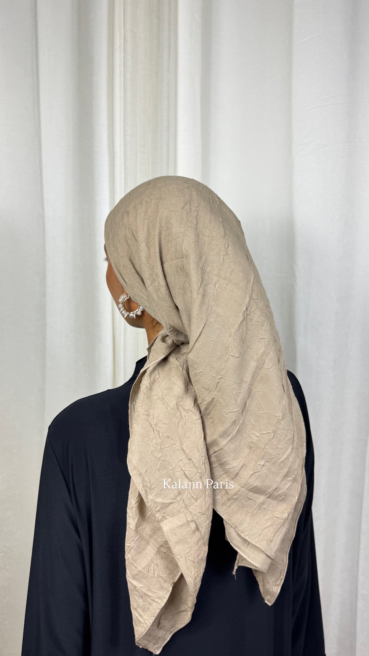 CARRÉ COTON BAMBOO - BEIGE FONCÉ