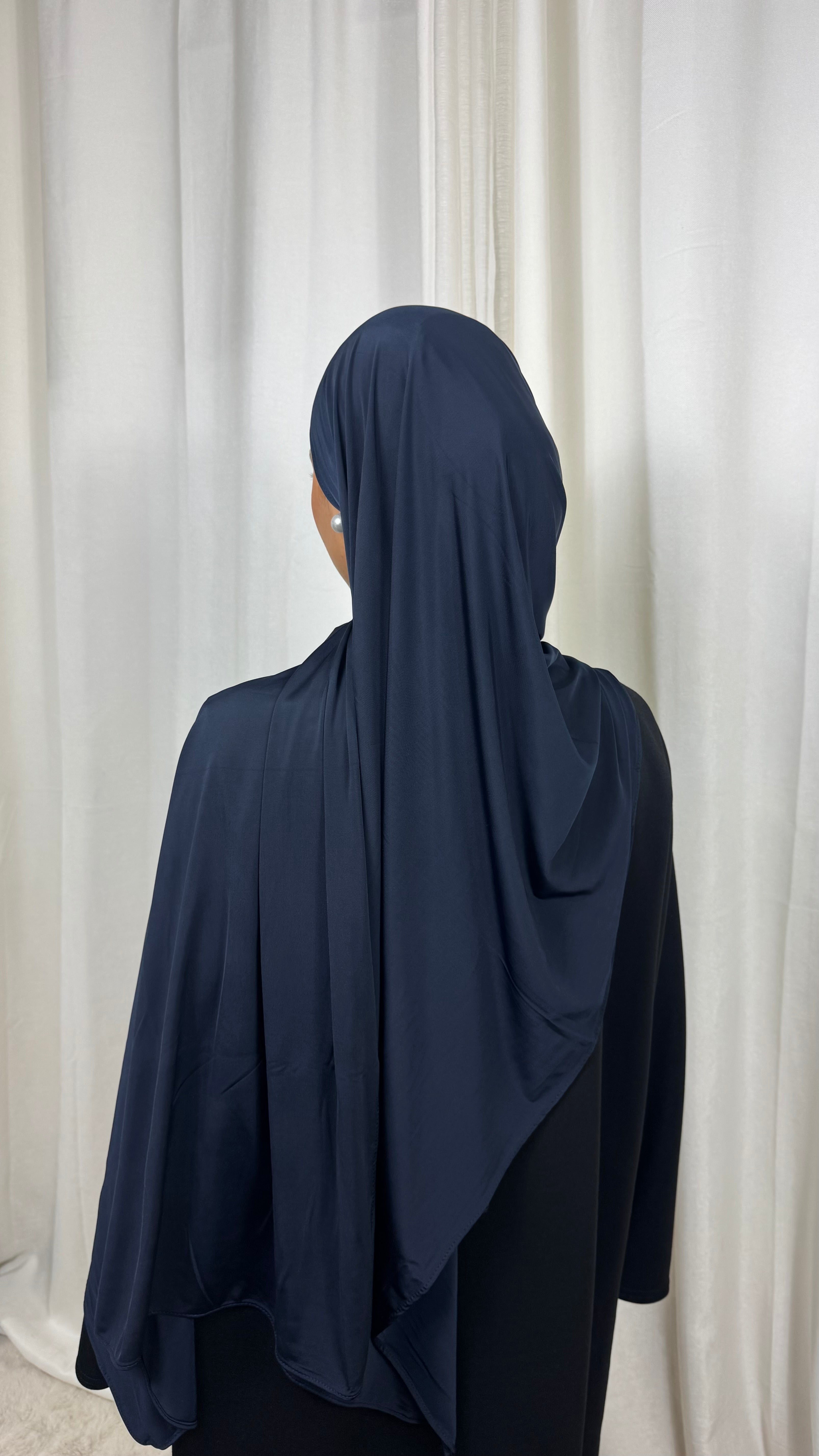 HIJAB LIQUIDE JERSEY PREMIUM  - BLEU MARINE