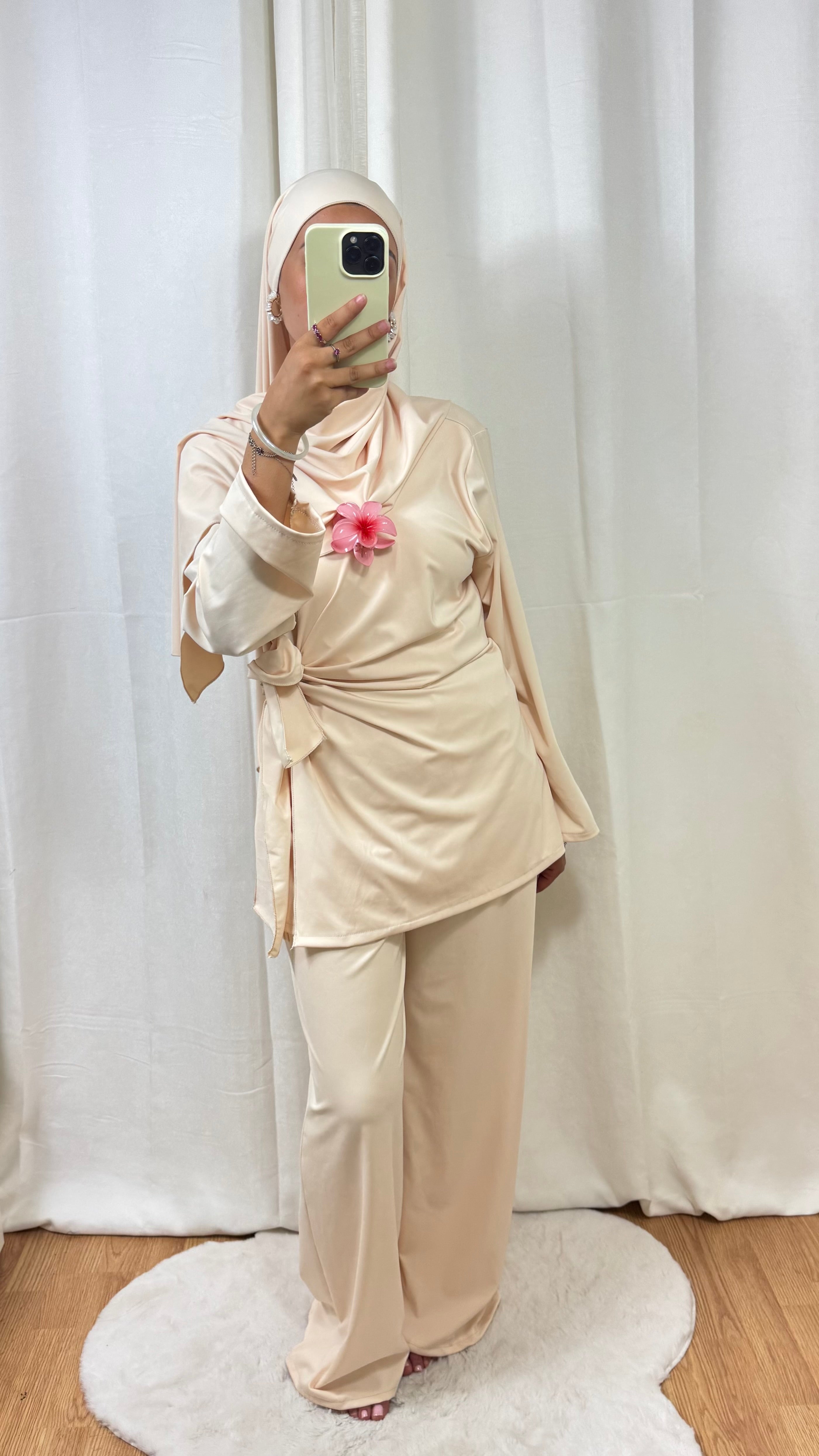 BURKINI À NOUER + HIJAB - BEIGE
