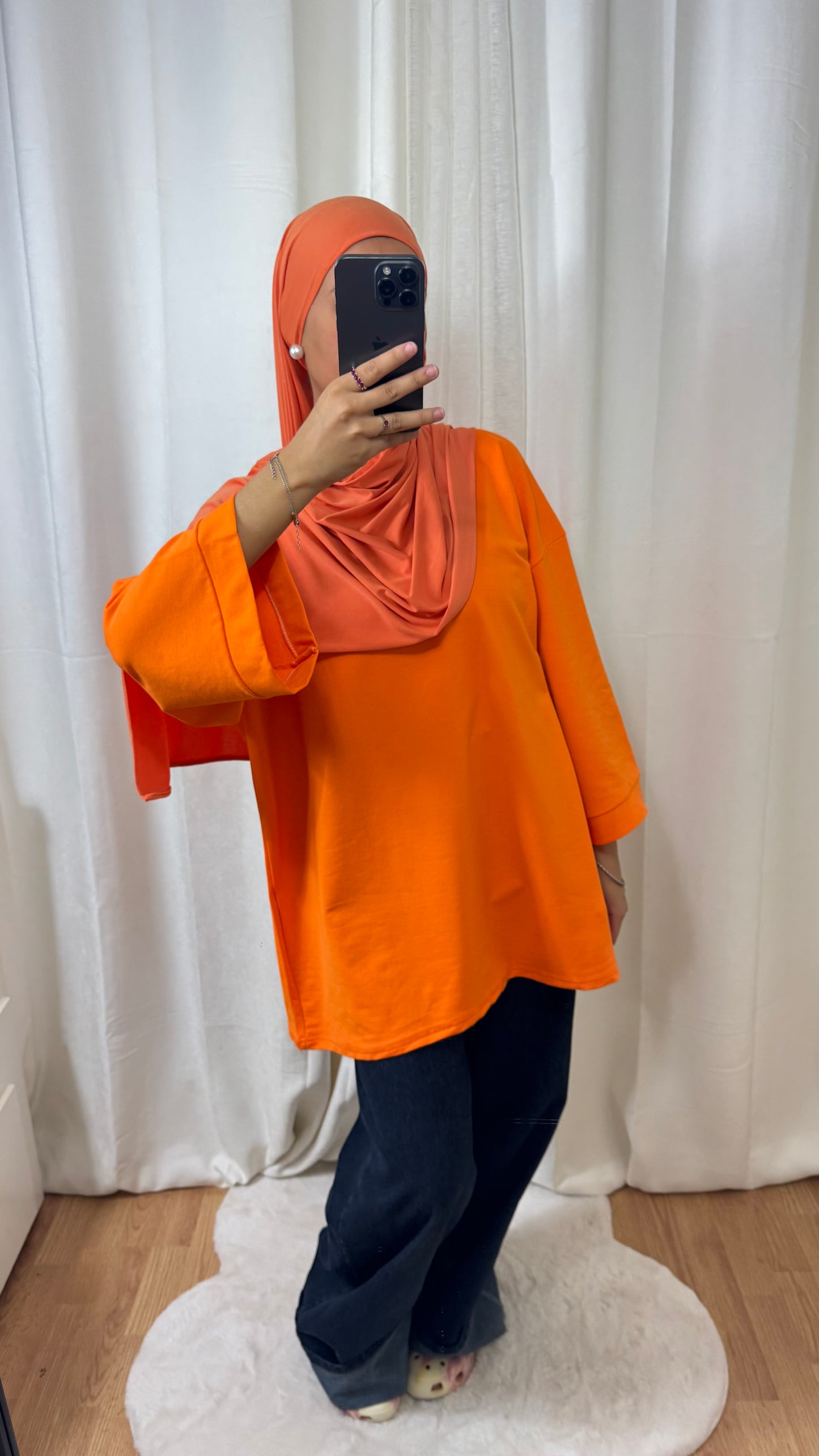 T-SHIRT MANCHE LONGUE - ORANGE
