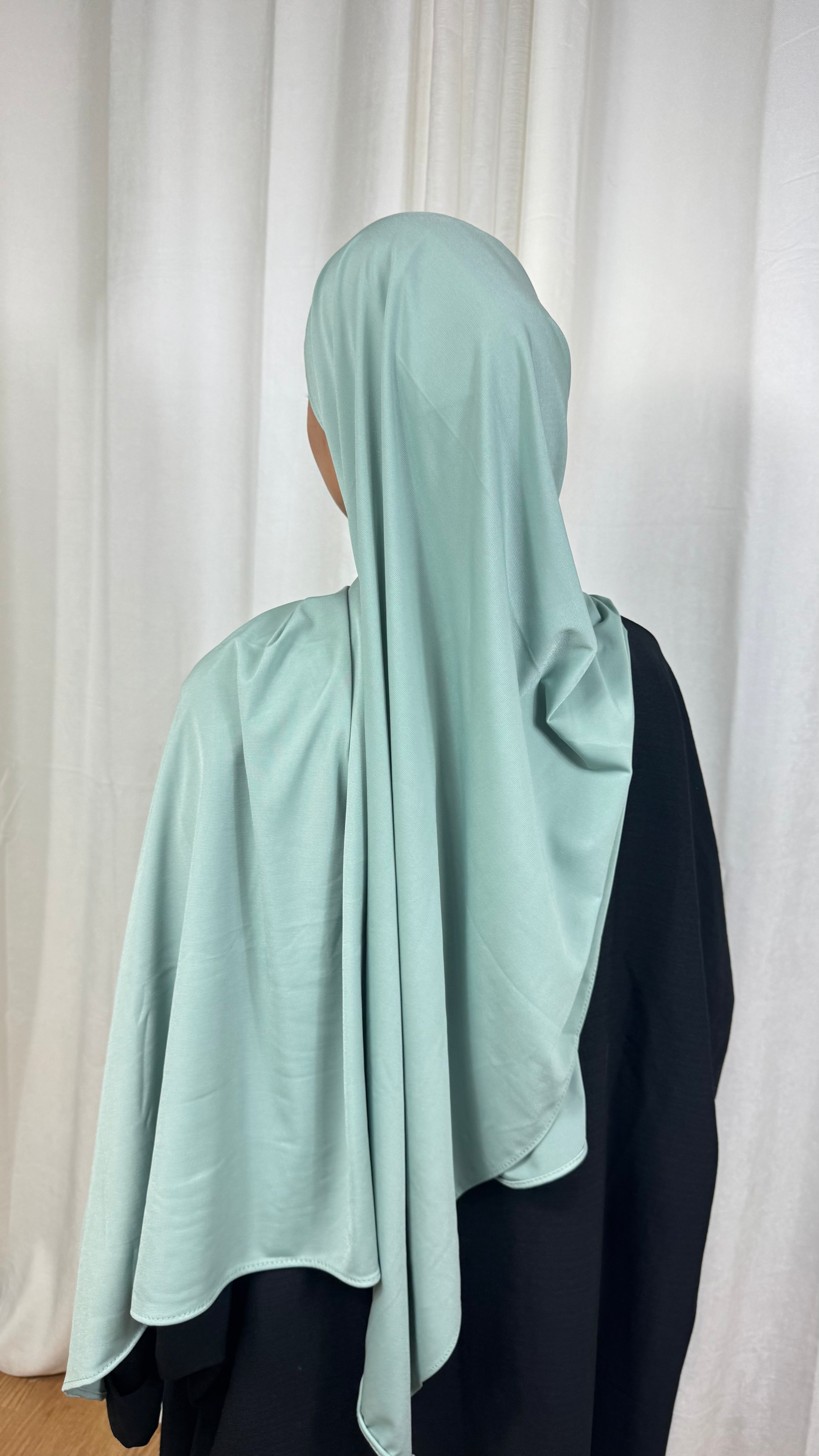 HIJAB JERSEY PREMIUM  - VERT D’EAU