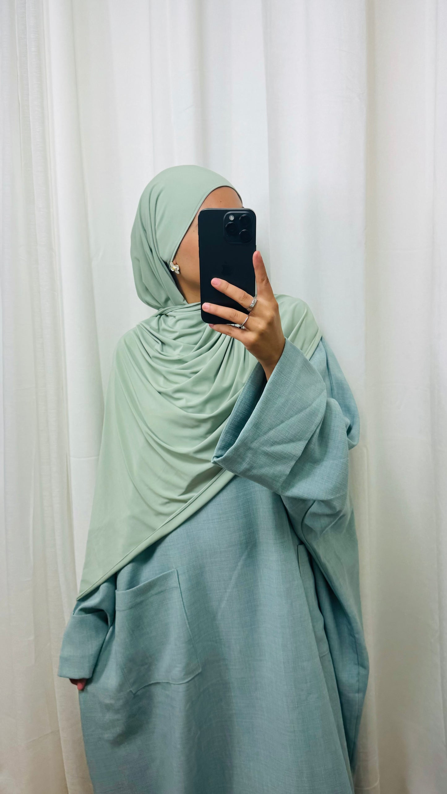 HIJAB JERSEY PREMIUM - VERT D’EAU