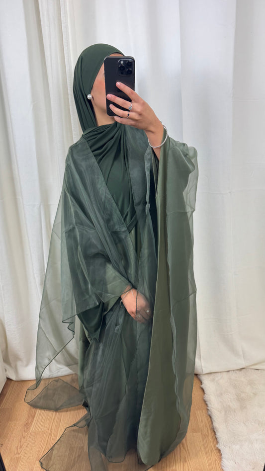 ENSEMBLE ABAYA CAPE - KAKI