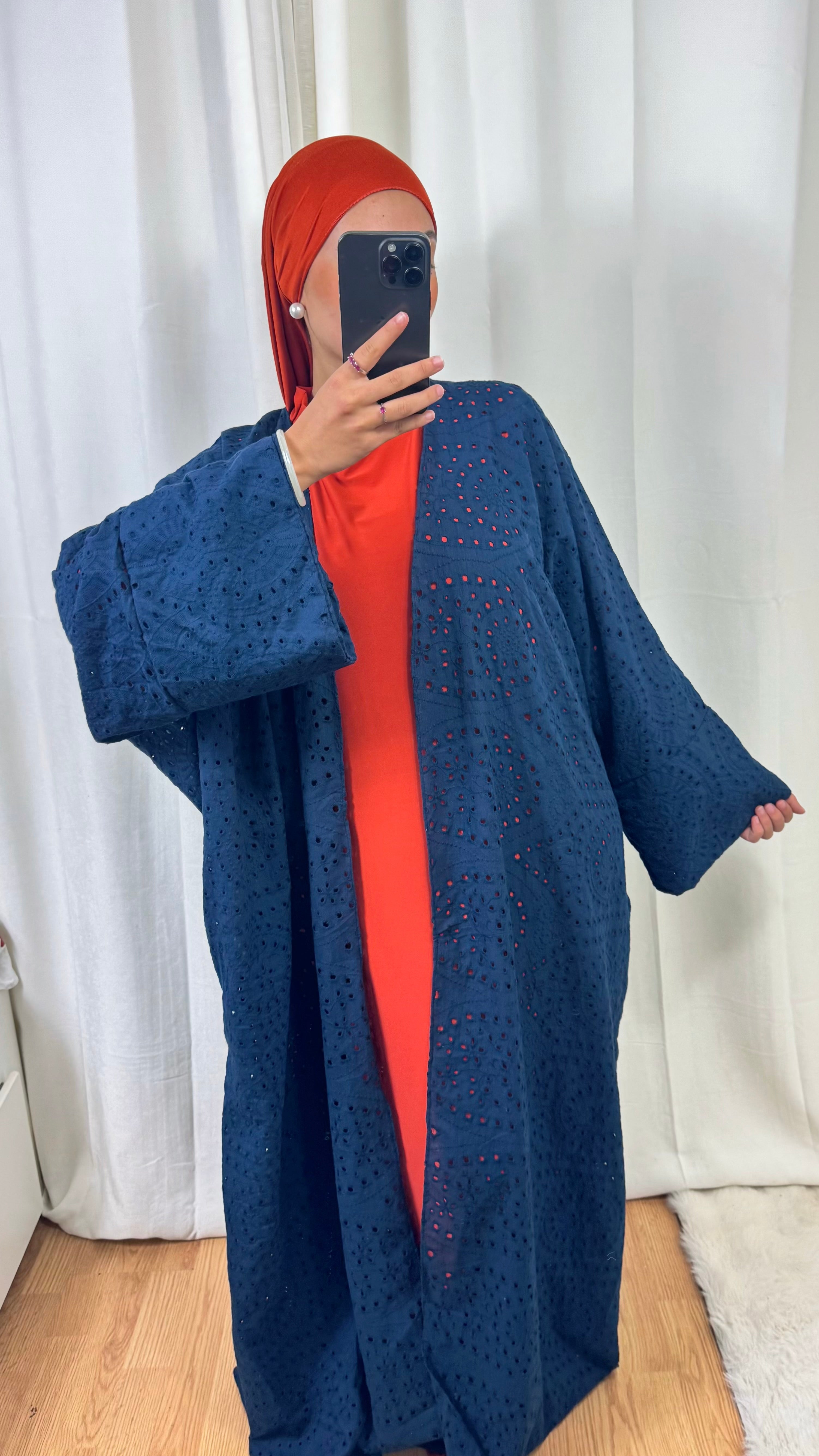 KIMONO CRÉATION ZAHRA - BLEU MARINE