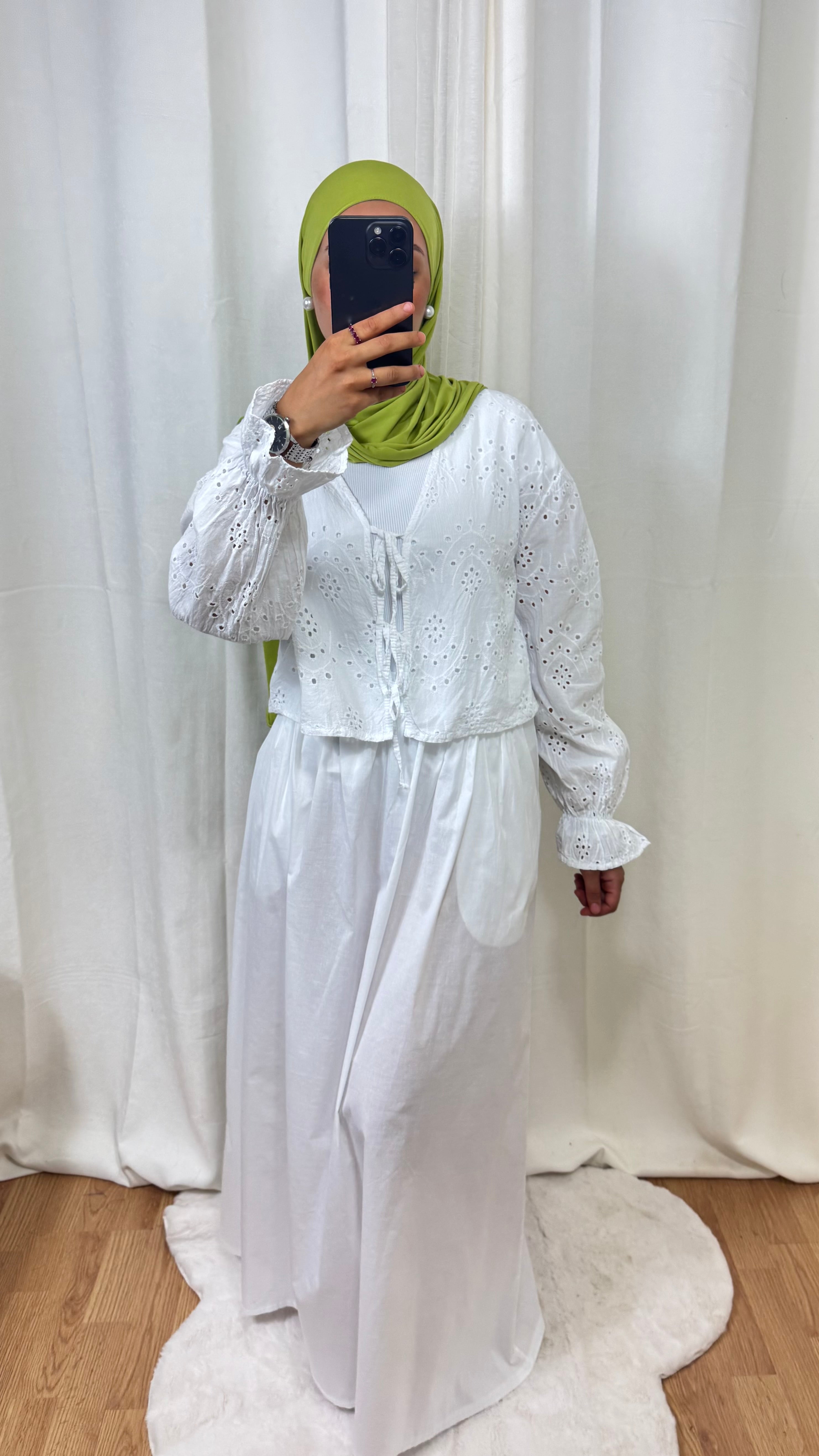 JUPE POPELINE - BLANCHE