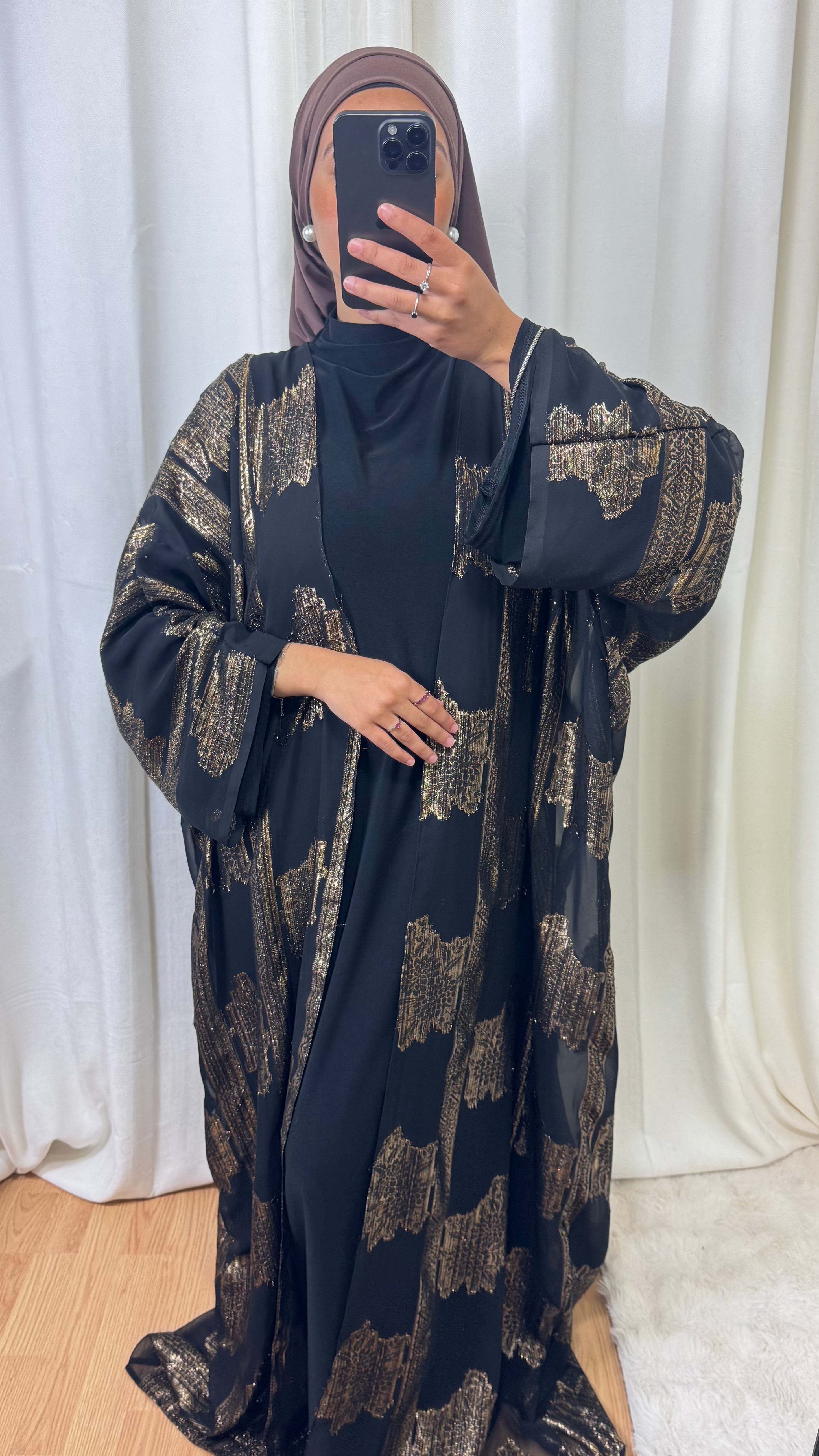 KIMONO EDENN CRÉATION - NOIR MARRON