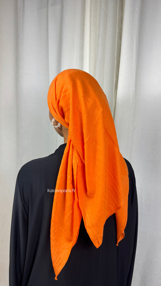 CARRÉ COTON BAMBOO - ORANGE