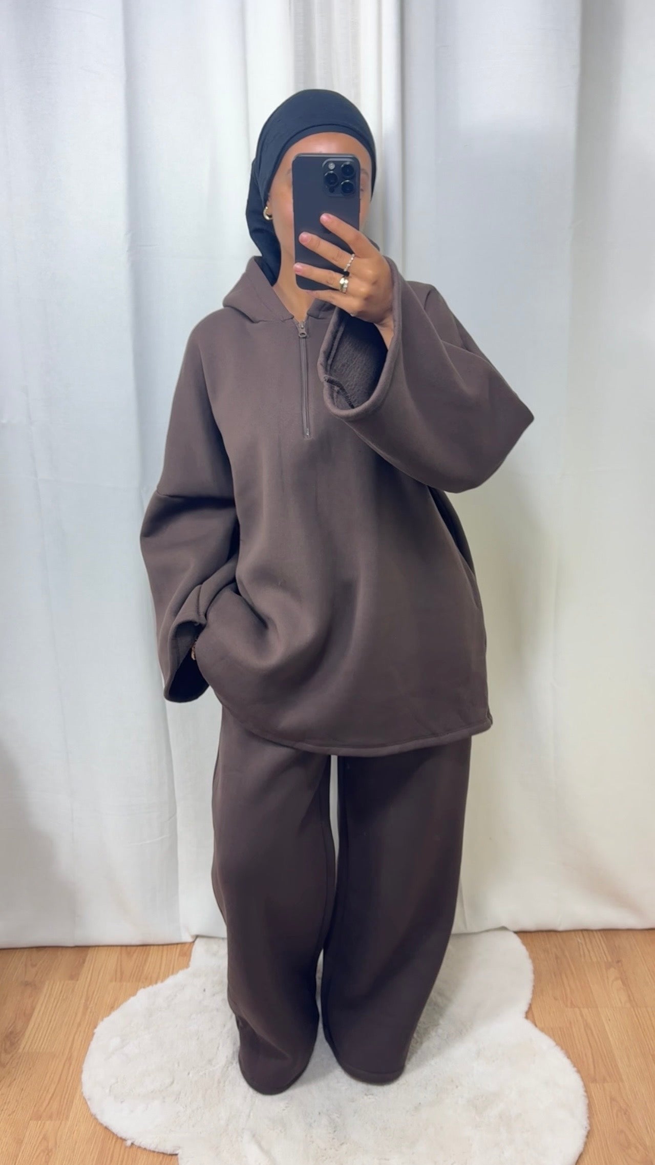 ENSEMBLE JOGGING OVERSIZE - MARRON
