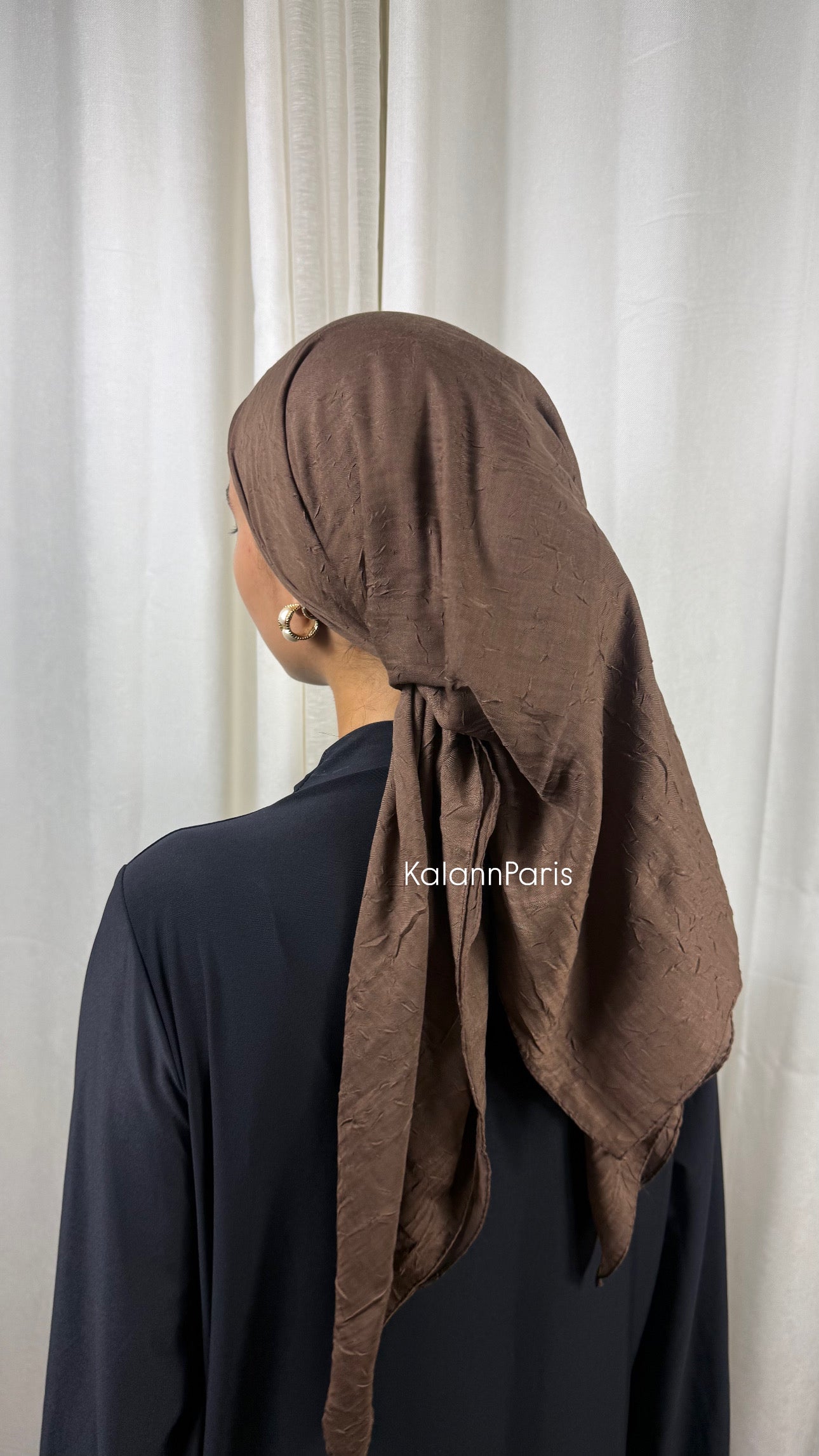 CARRÉ COTON BAMBOO - MARRON