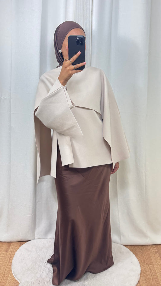 VESTE CAPE - BEIGE