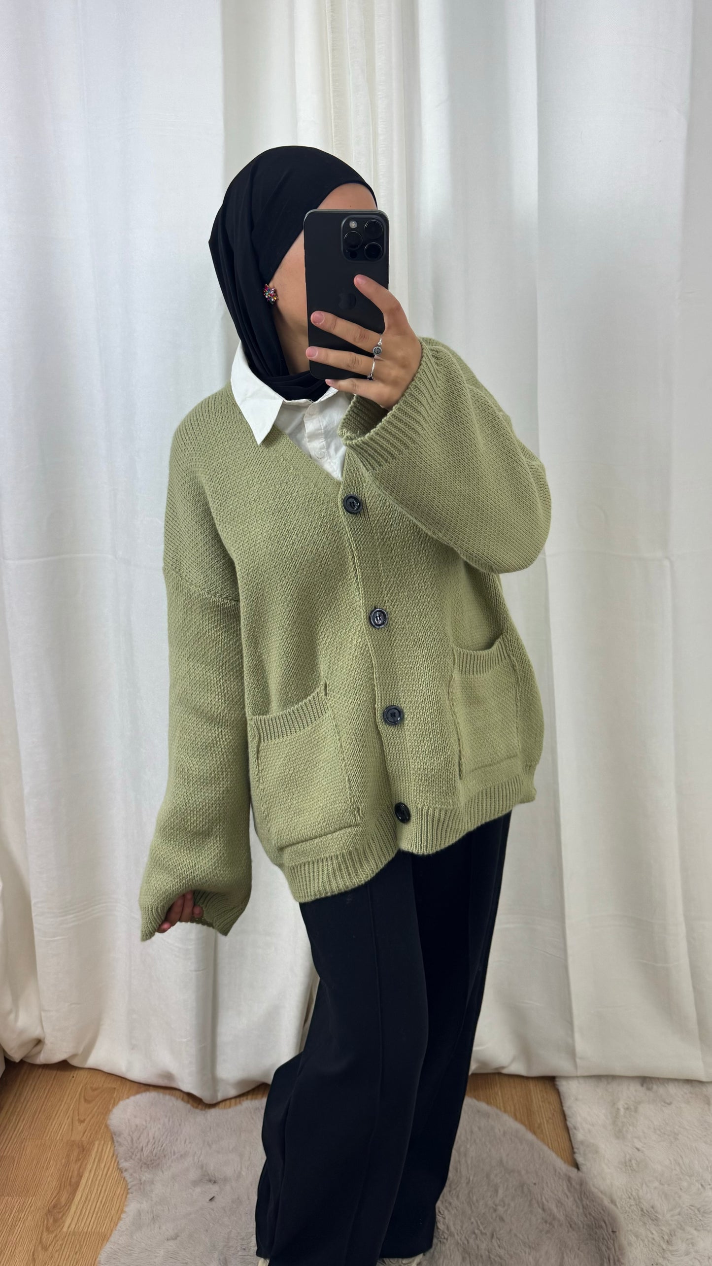 CARDIGAN TANINA - KAKI ANIS