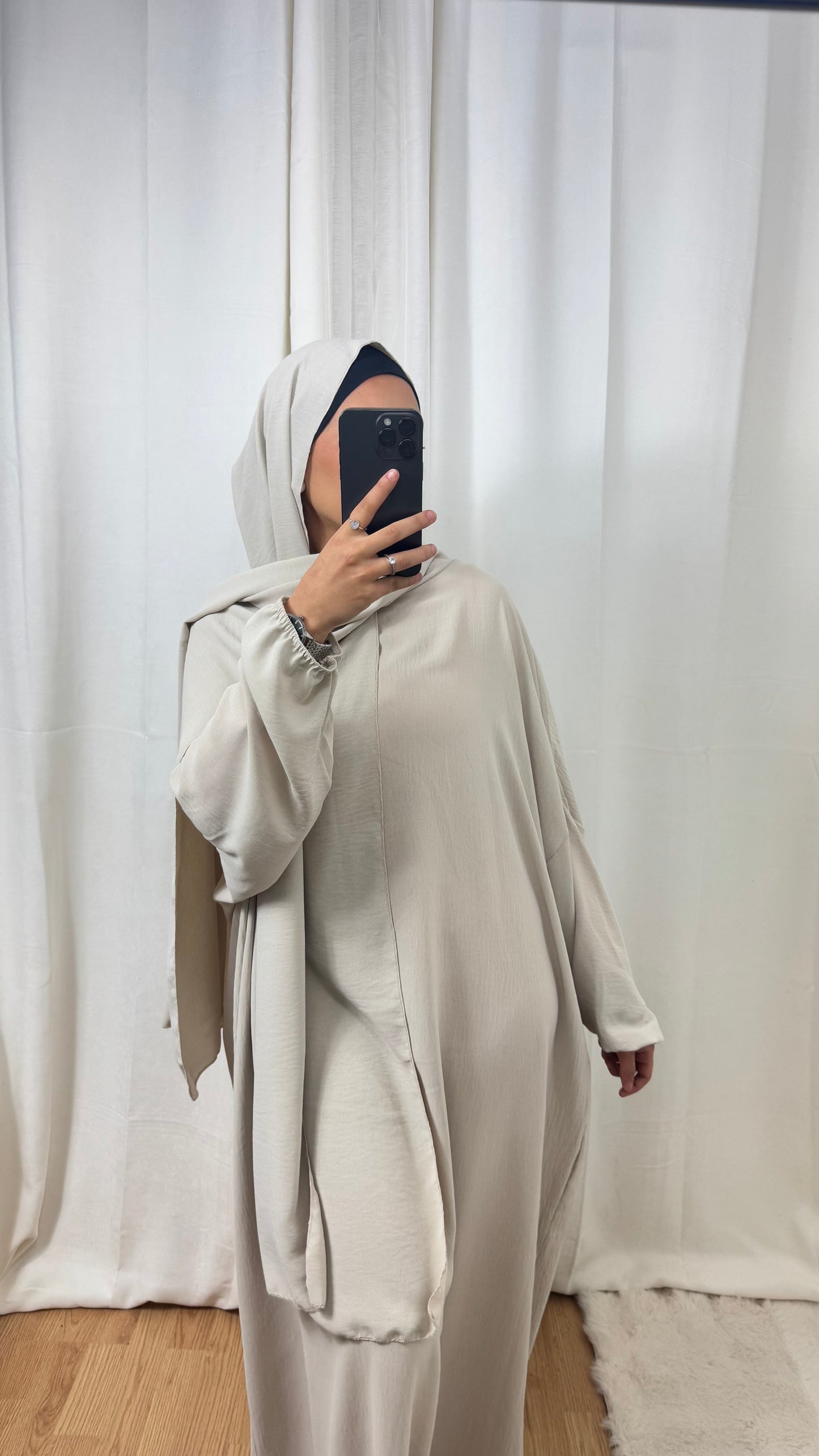 ABAYA VOILE INTÉGRÉ JAZZ - BEIGE