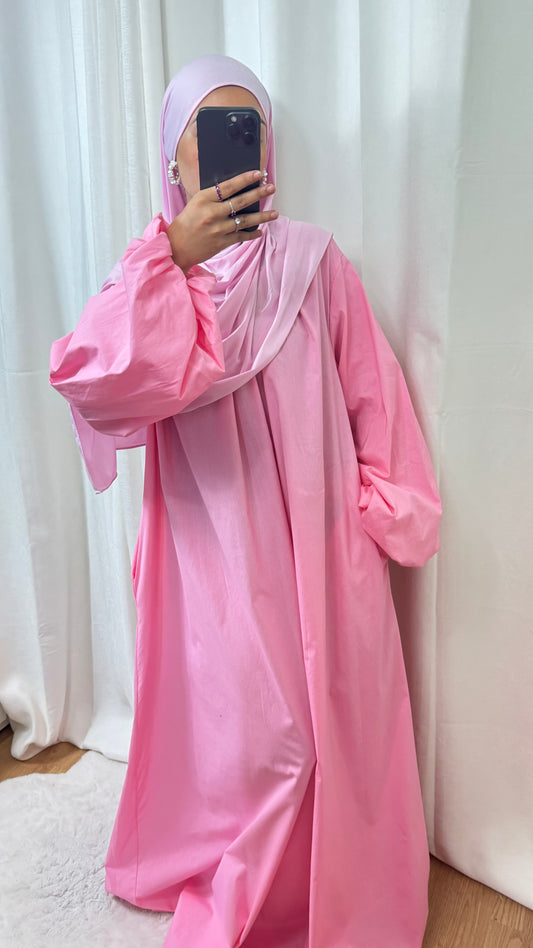 ROBE POPELINE - ROSE BONBON