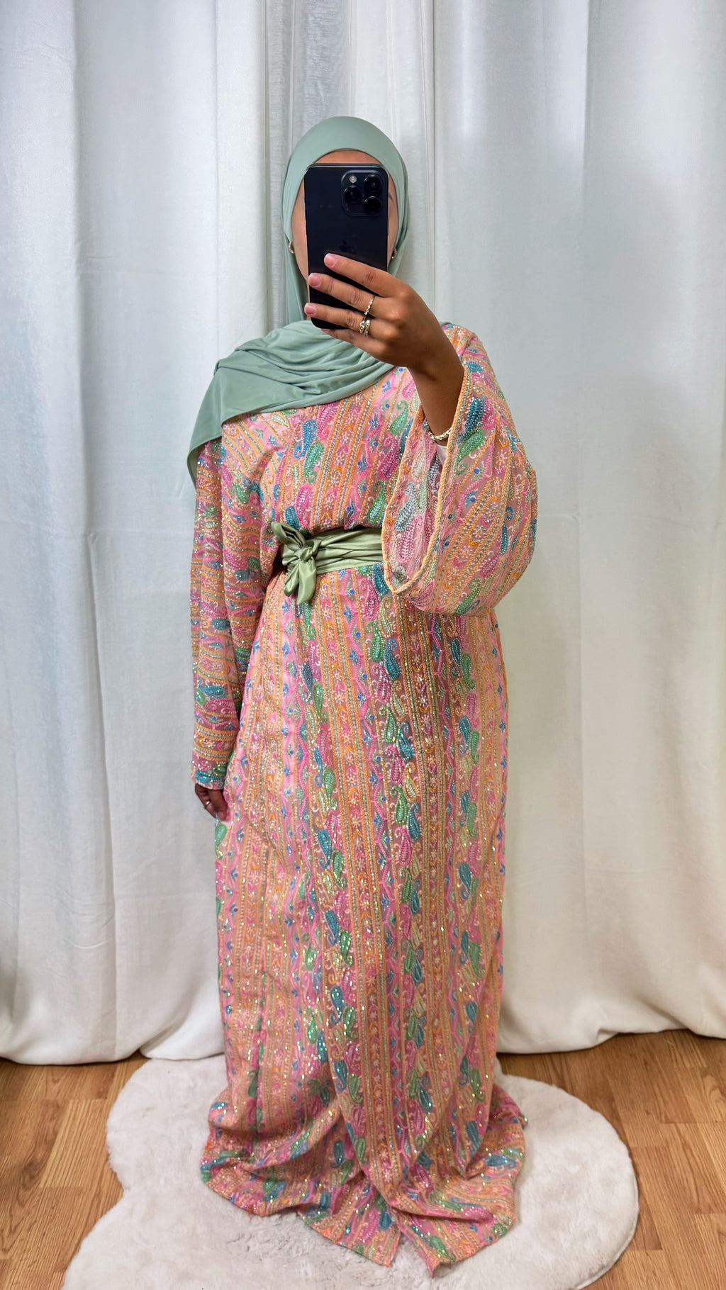 CRÉATION KIMONO PERLÉ - ROSE