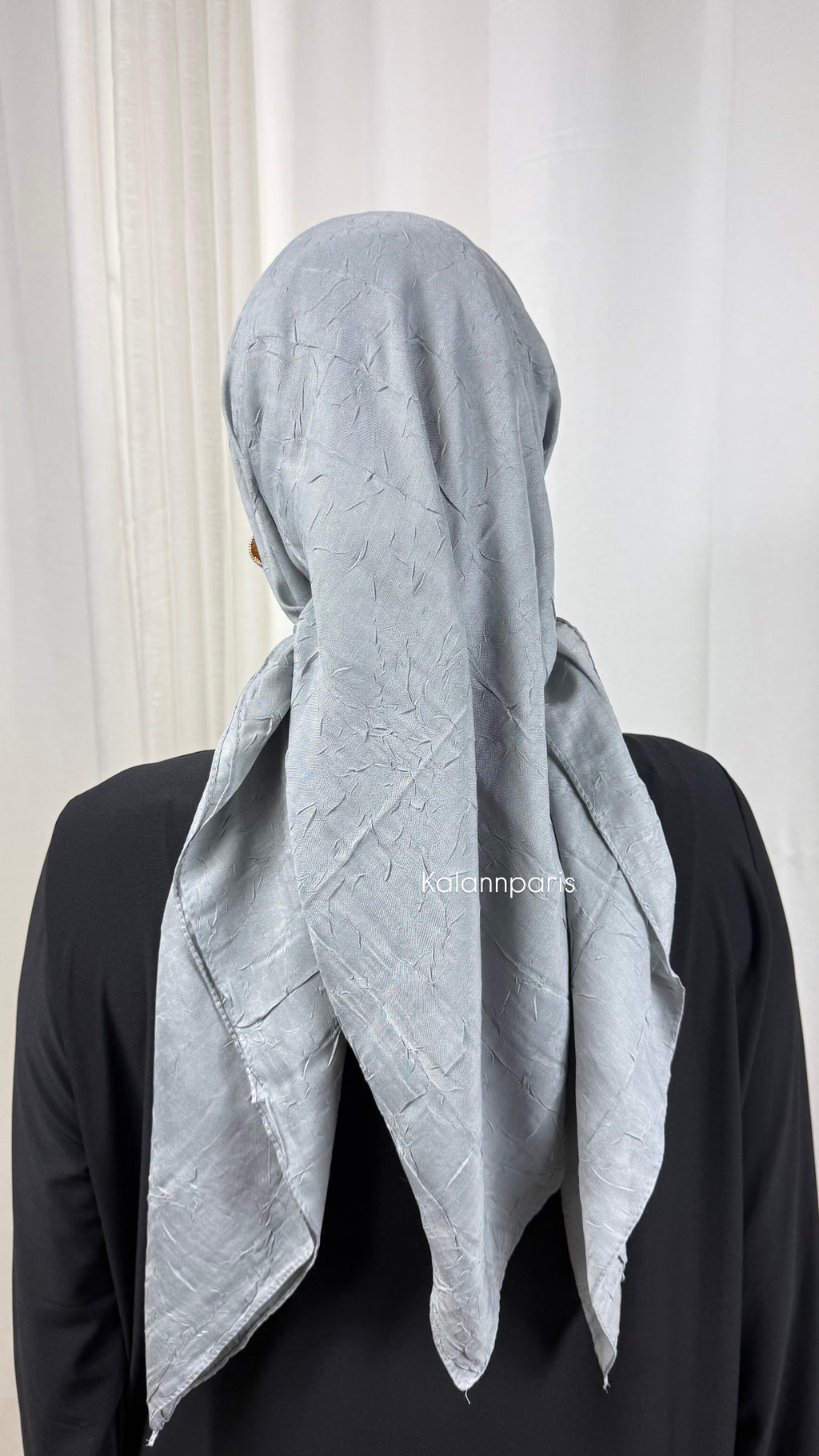 CARRÉ COTON BAMBOO - GRIS CLAIR