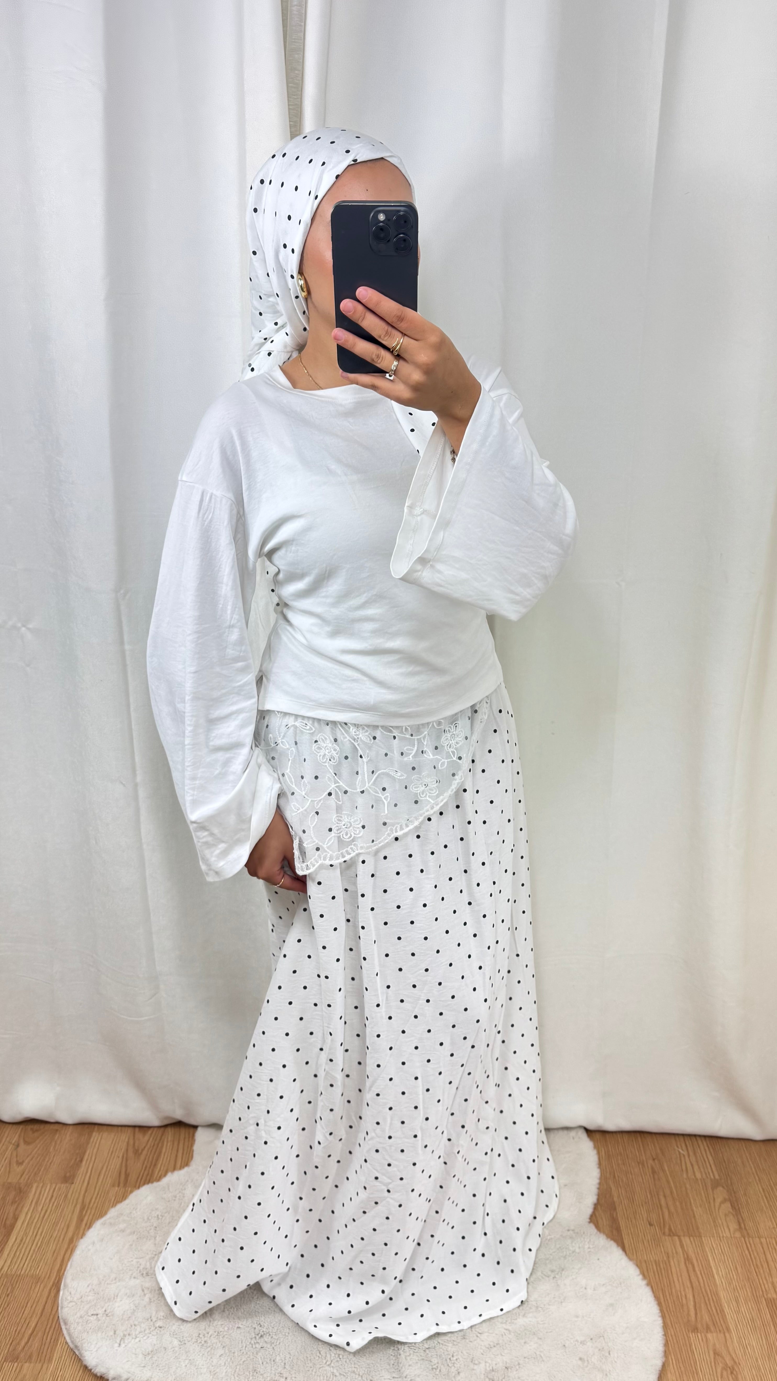 ENSEMBLE LYA - À POIS BLANC