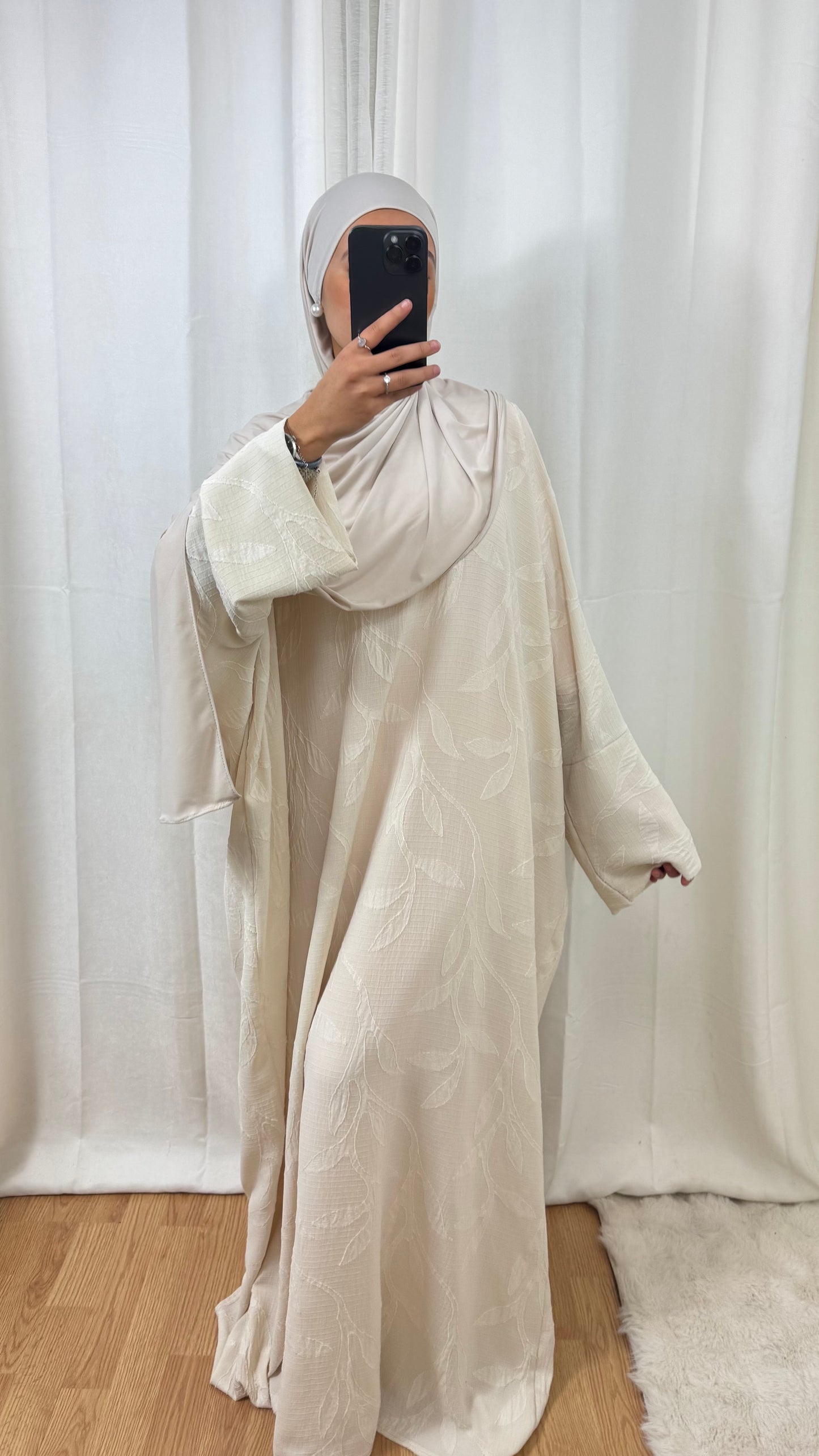 ABAYA FLORA - BEIGE