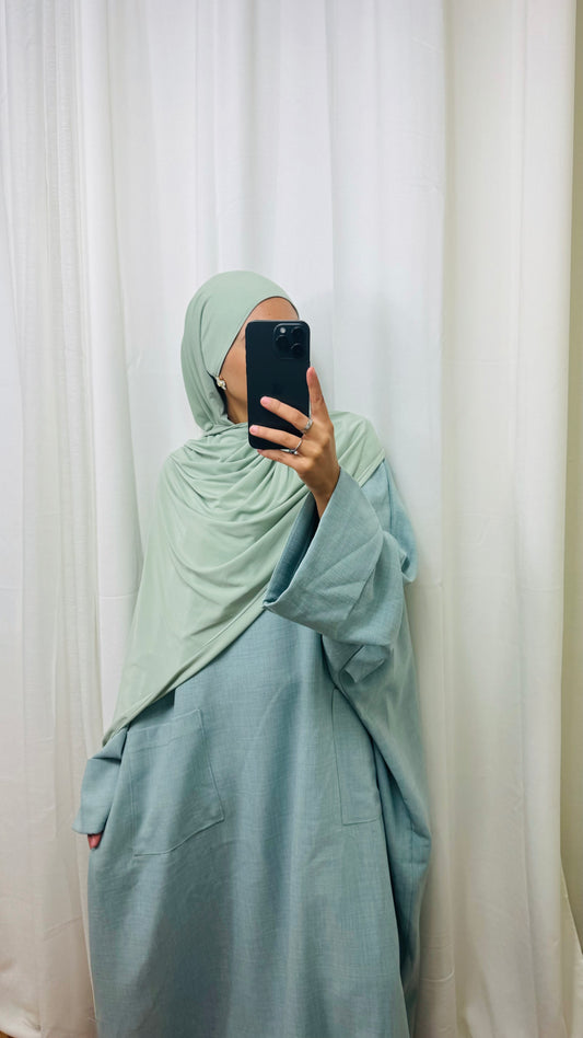 HIJAB JERSEY PREMIUM - VERT D’EAU