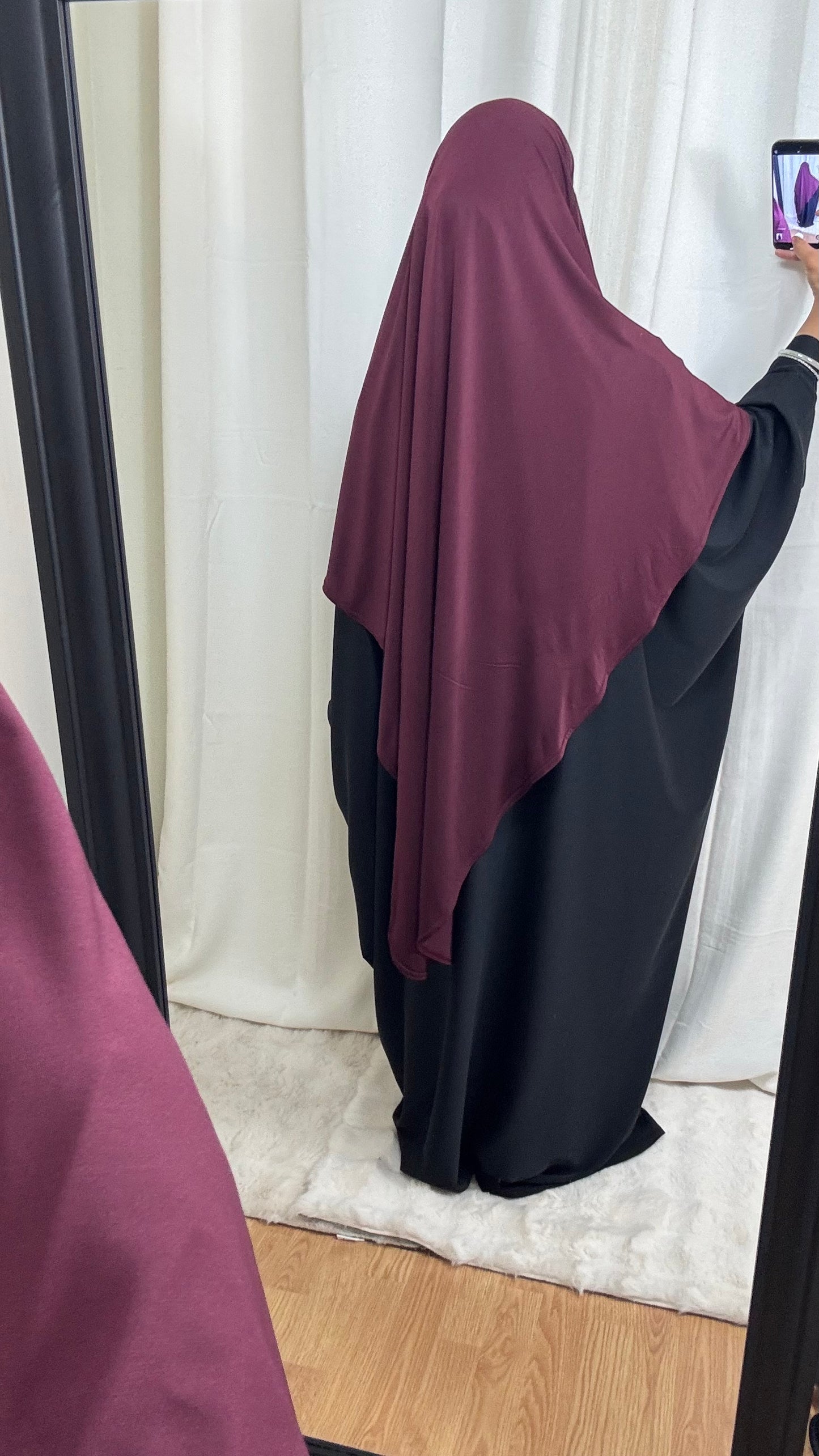 KHIMAR JERSEY LONG - BORDEAUX