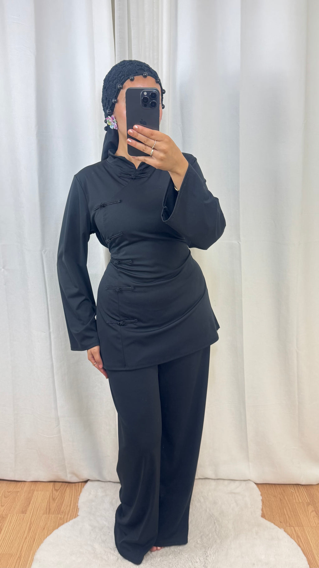 BURKINI SAKURA CINTRÉ - NOIR (précommande 1 semaine)