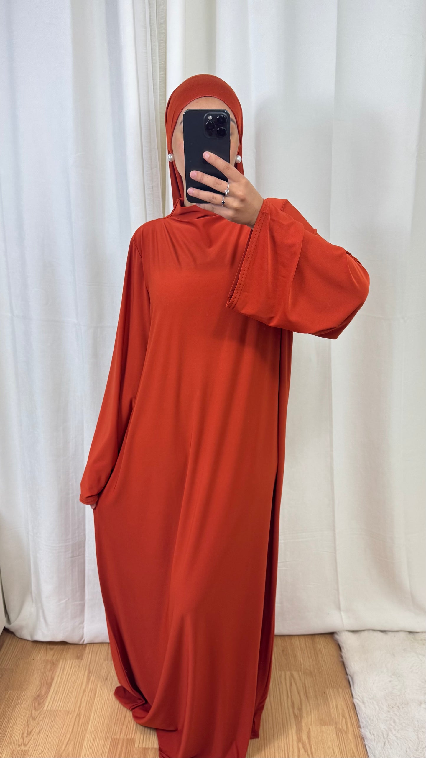 ABAYA JERSEY PREMIUM DE LUXE - ORANGE