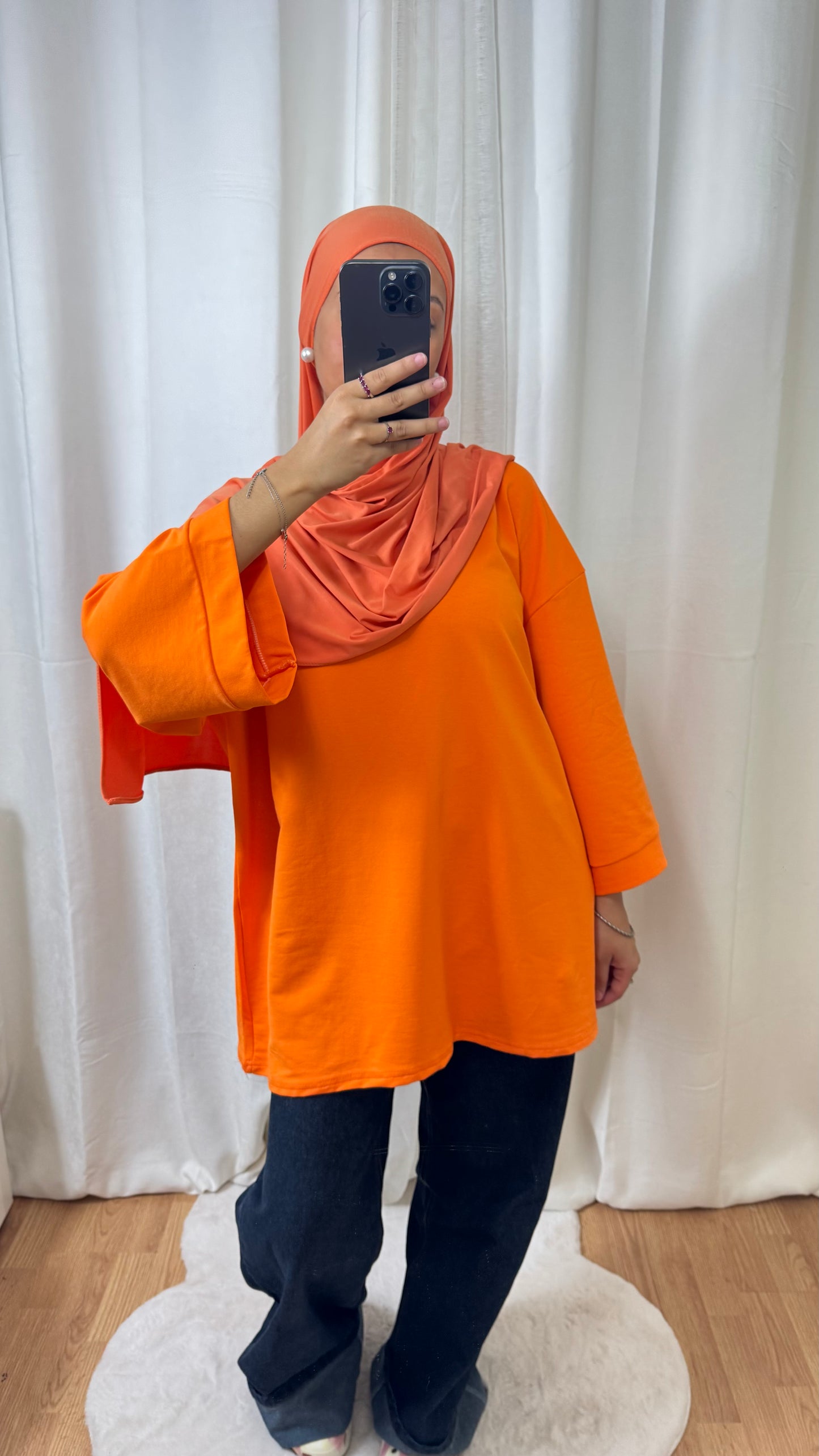 T-SHIRT MANCHE LONGUE - ORANGE