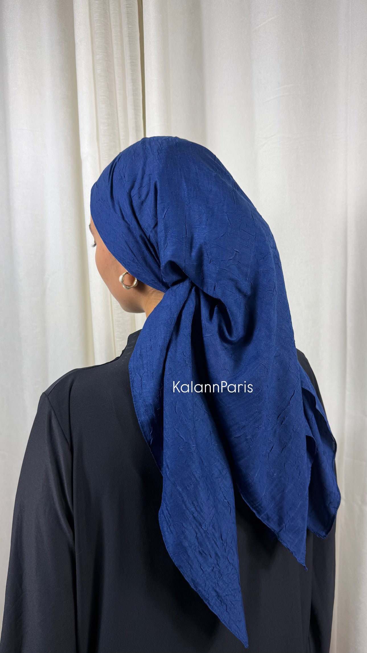 CARRÉ COTON BAMBOO - BLEU ROI