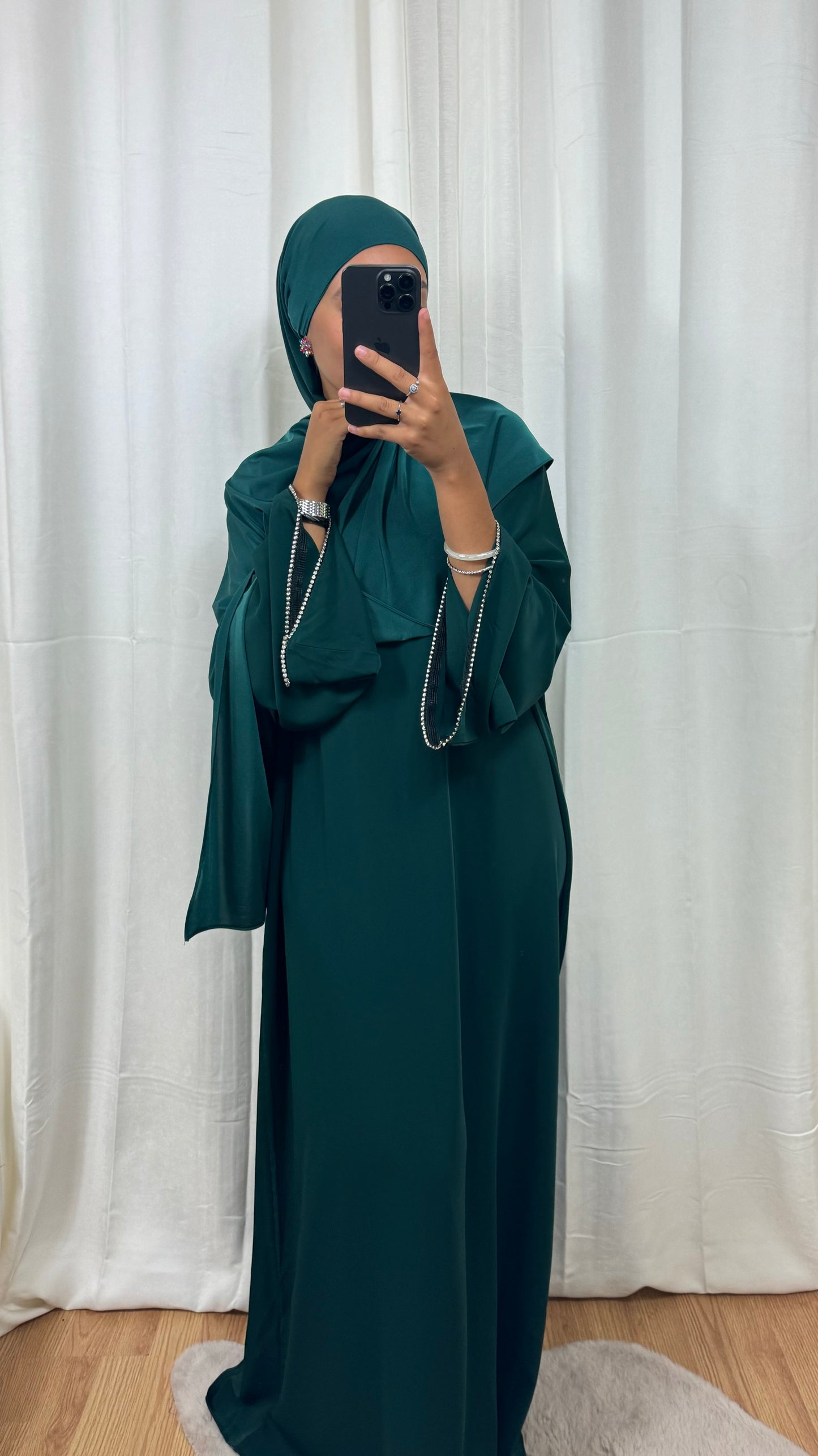 ABAYA SOLÉA - VERT ÉMERAUDE