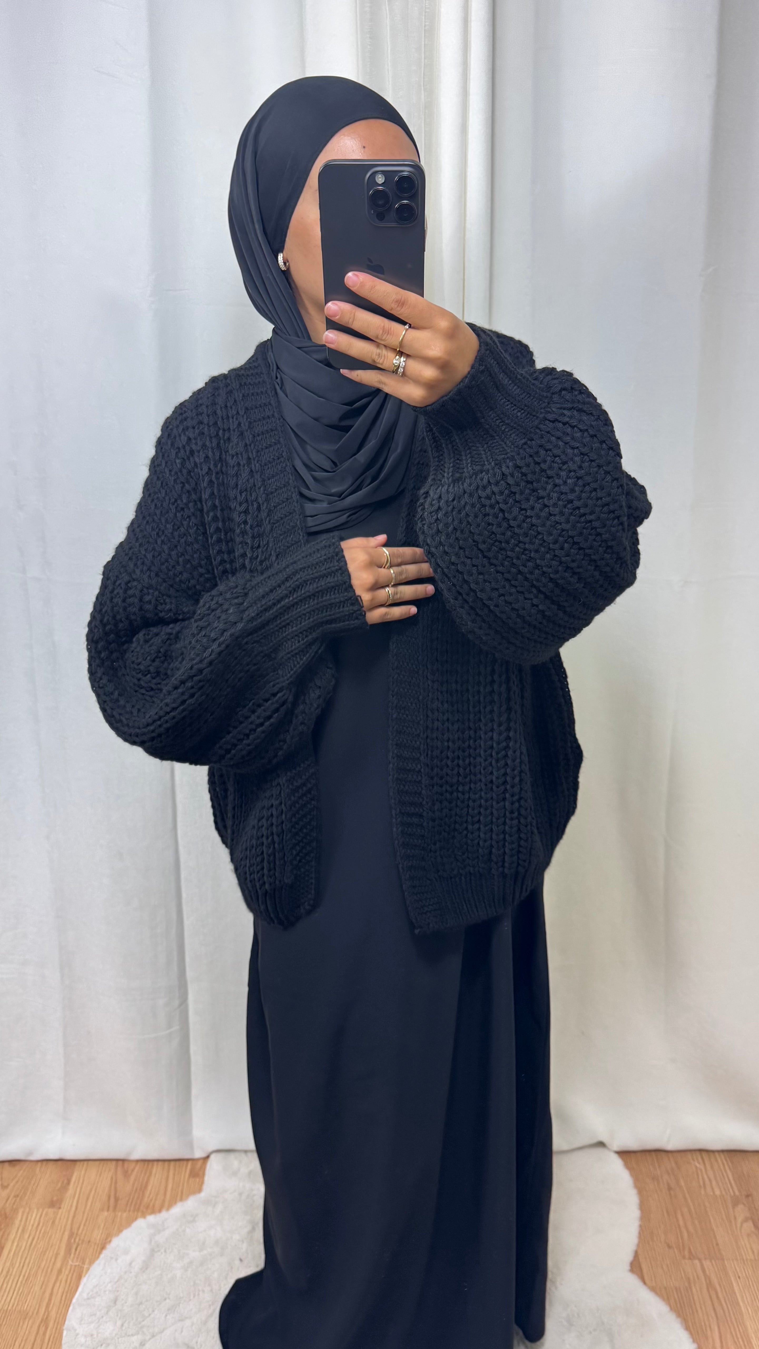 GILET MAILLE - NOIR