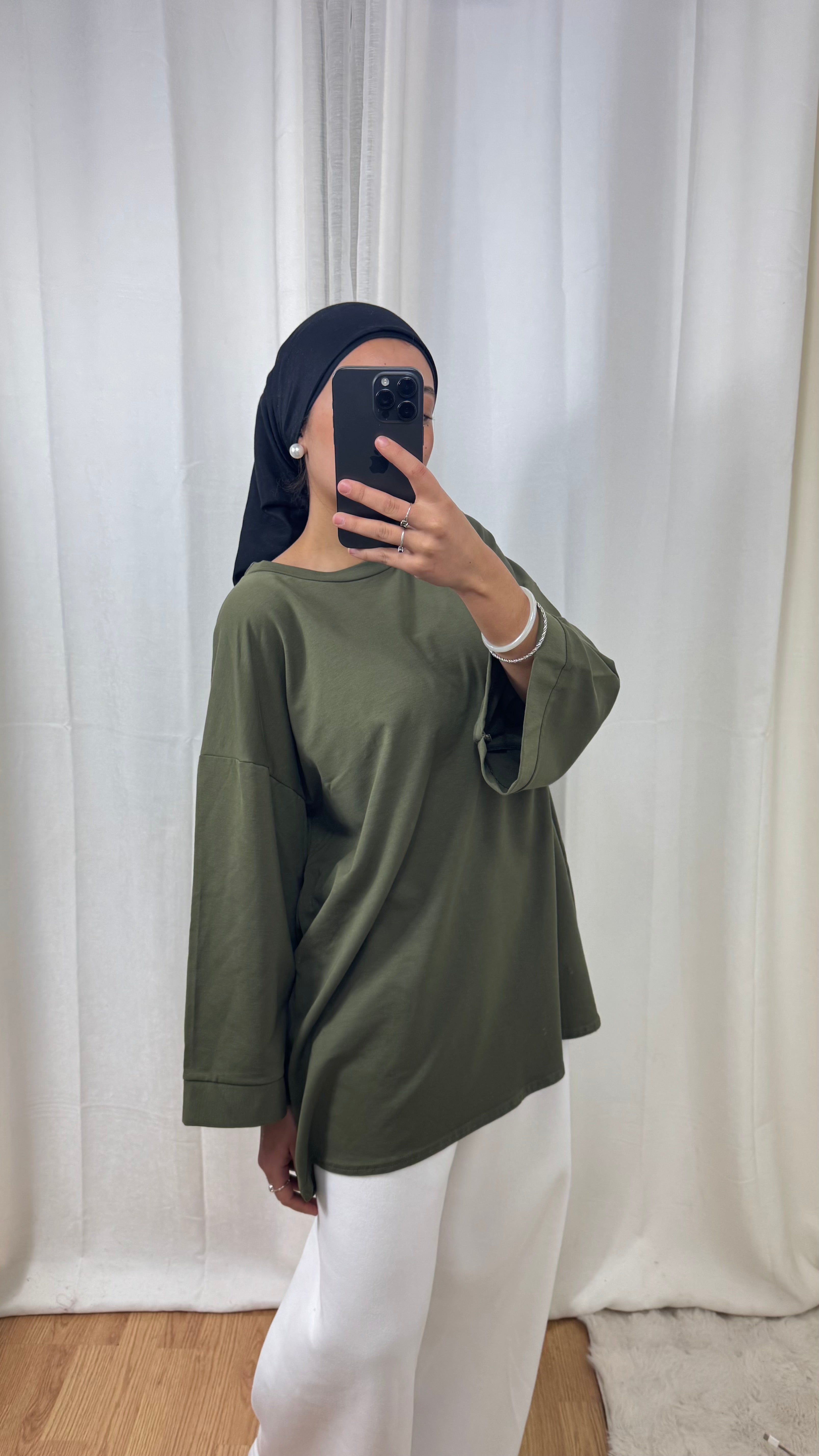 T-SHIRT MANCHE LONGUE KAKI
