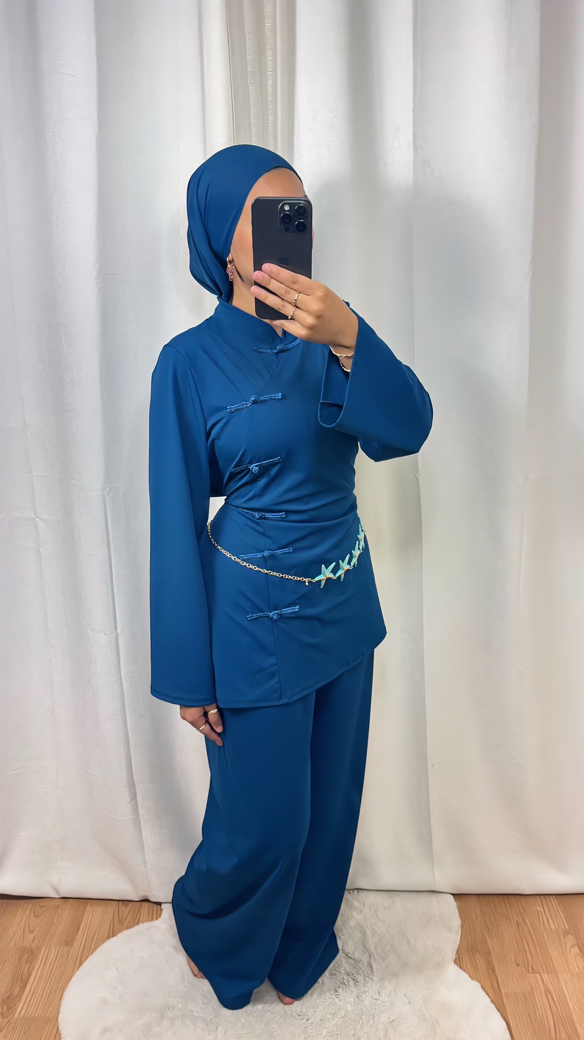 BURKINI SAKURA CINTRÉ - BLEU CANARD OCÉAN