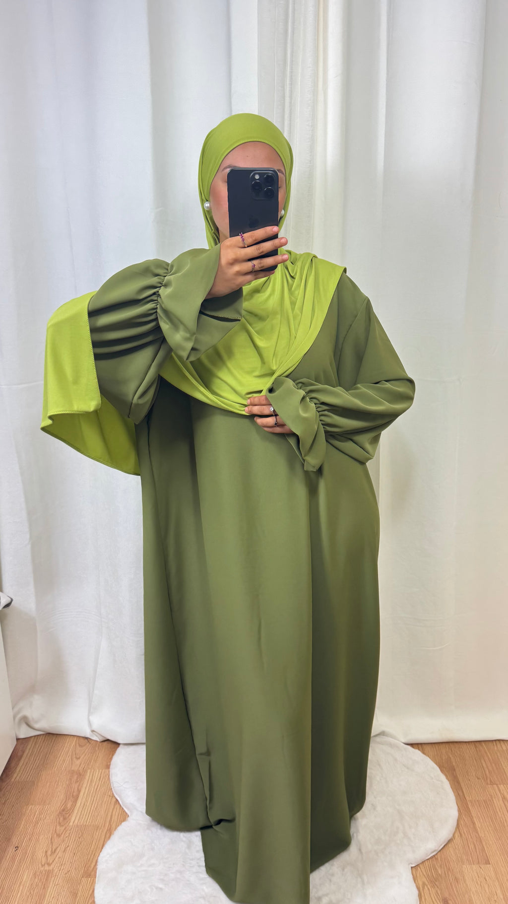 ABAYA ALBA - VERT OLIVE