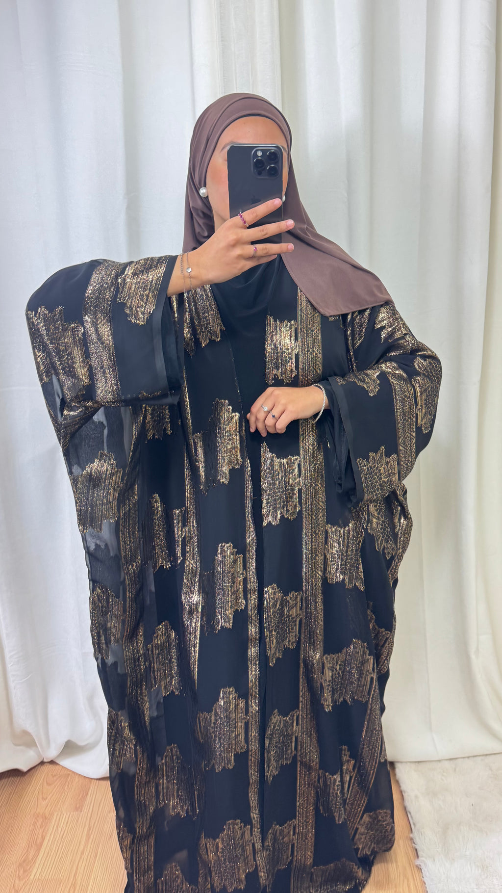 KIMONO EDENN CRÉATION - NOIR MARRON