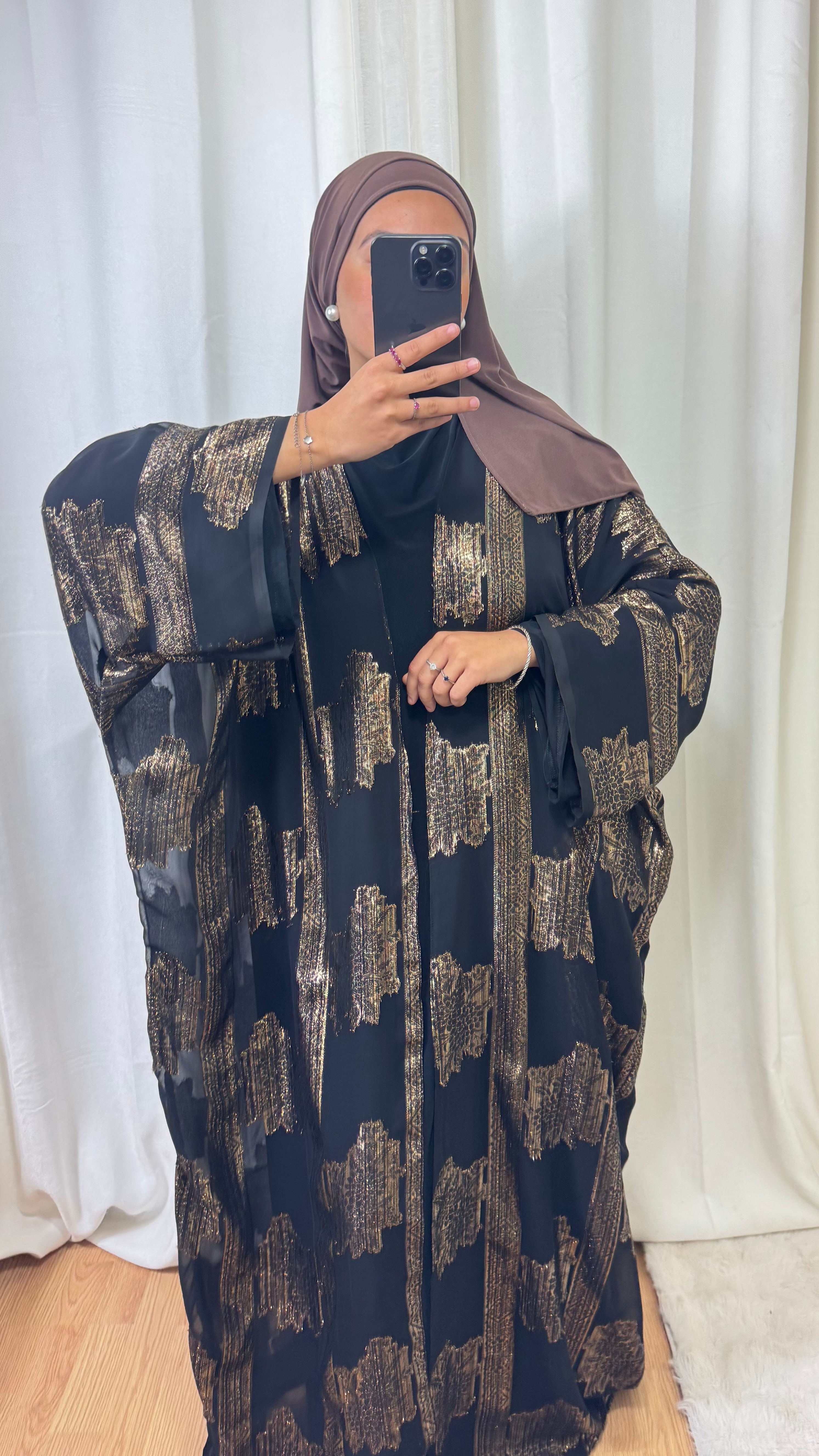 KIMONO EDENN CRÉATION - NOIR MARRON