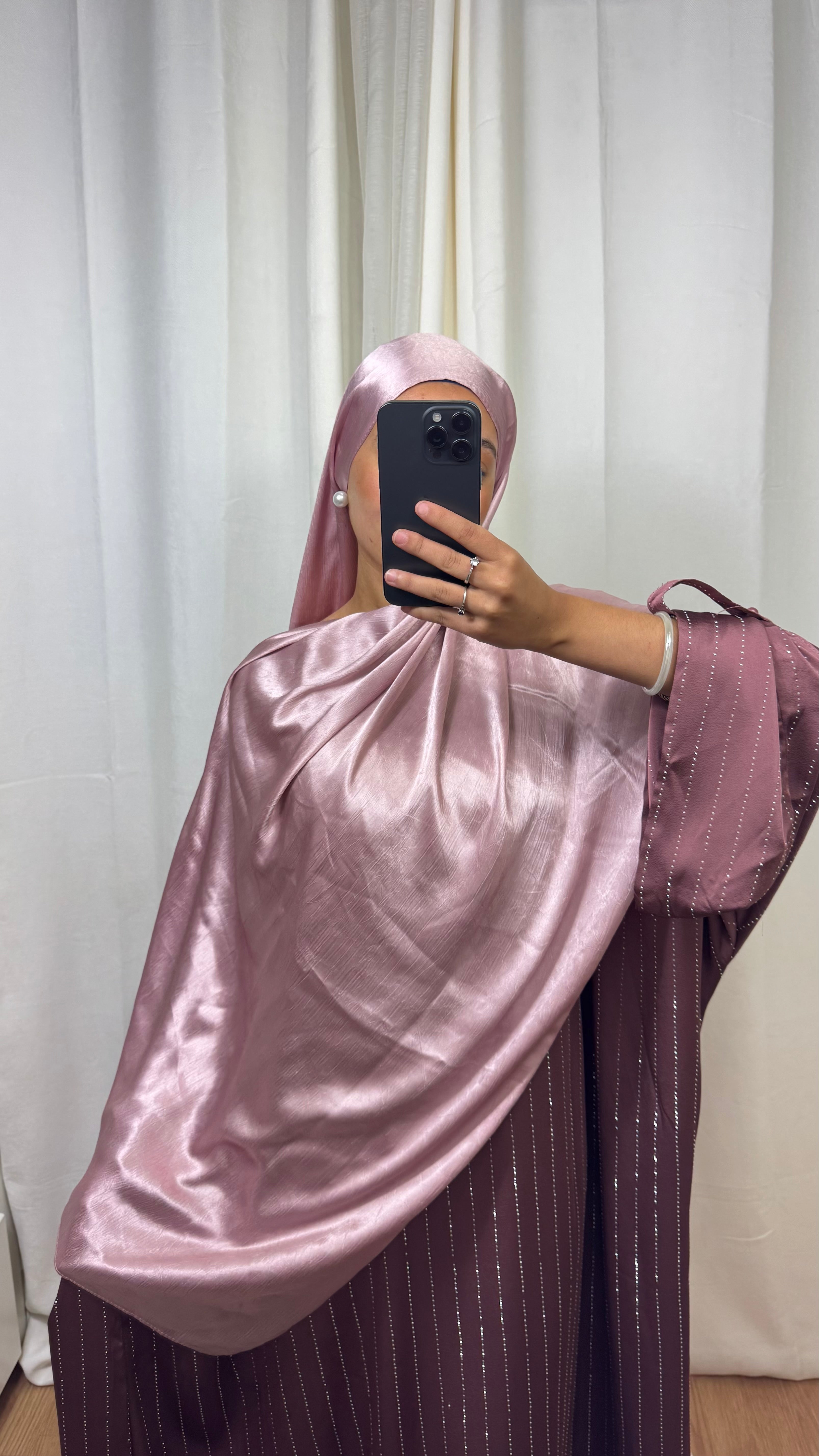 HIJAB SATINÉ - ROSE