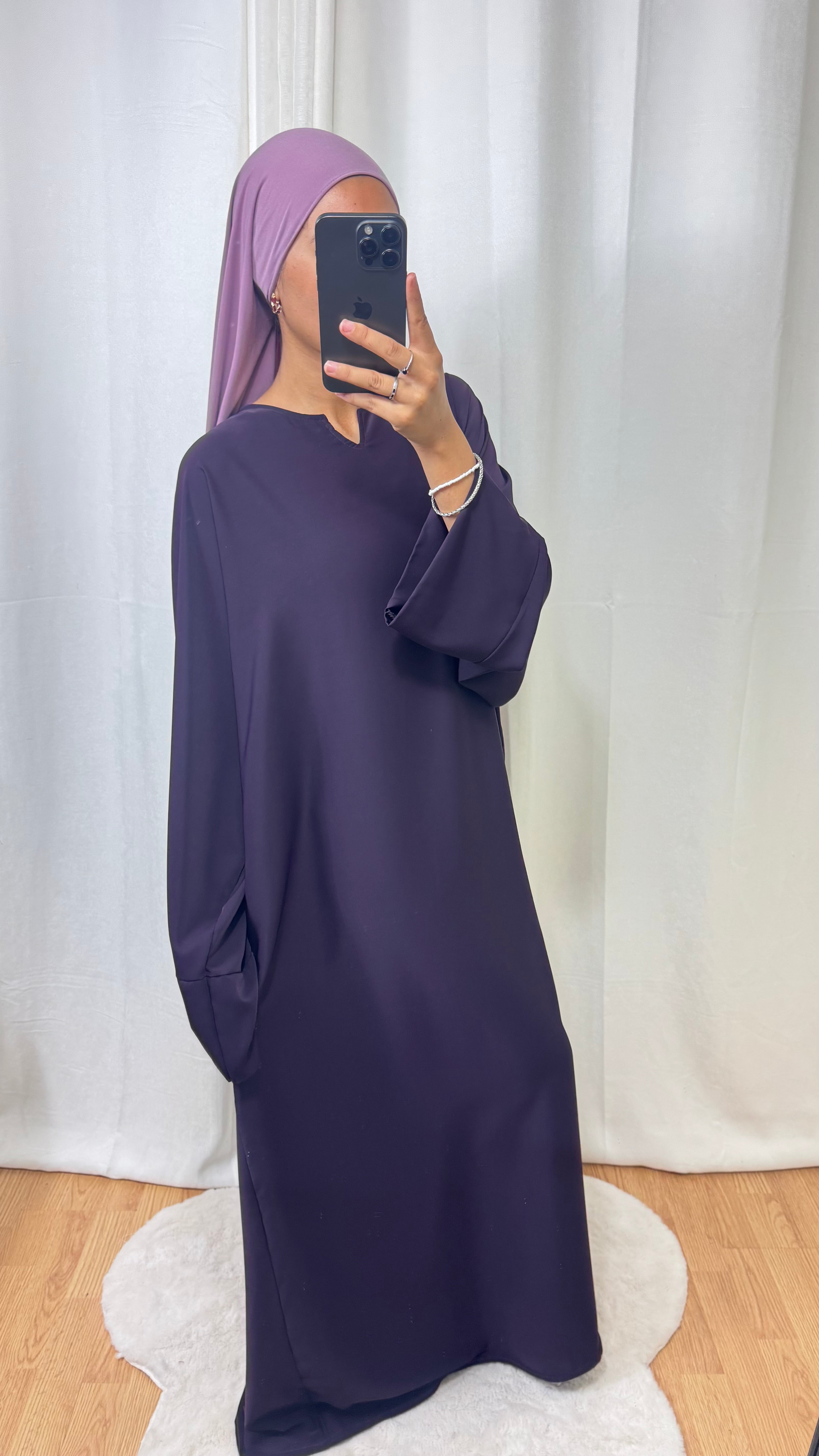 ABAYA AMBREEN - AUBERGINE
